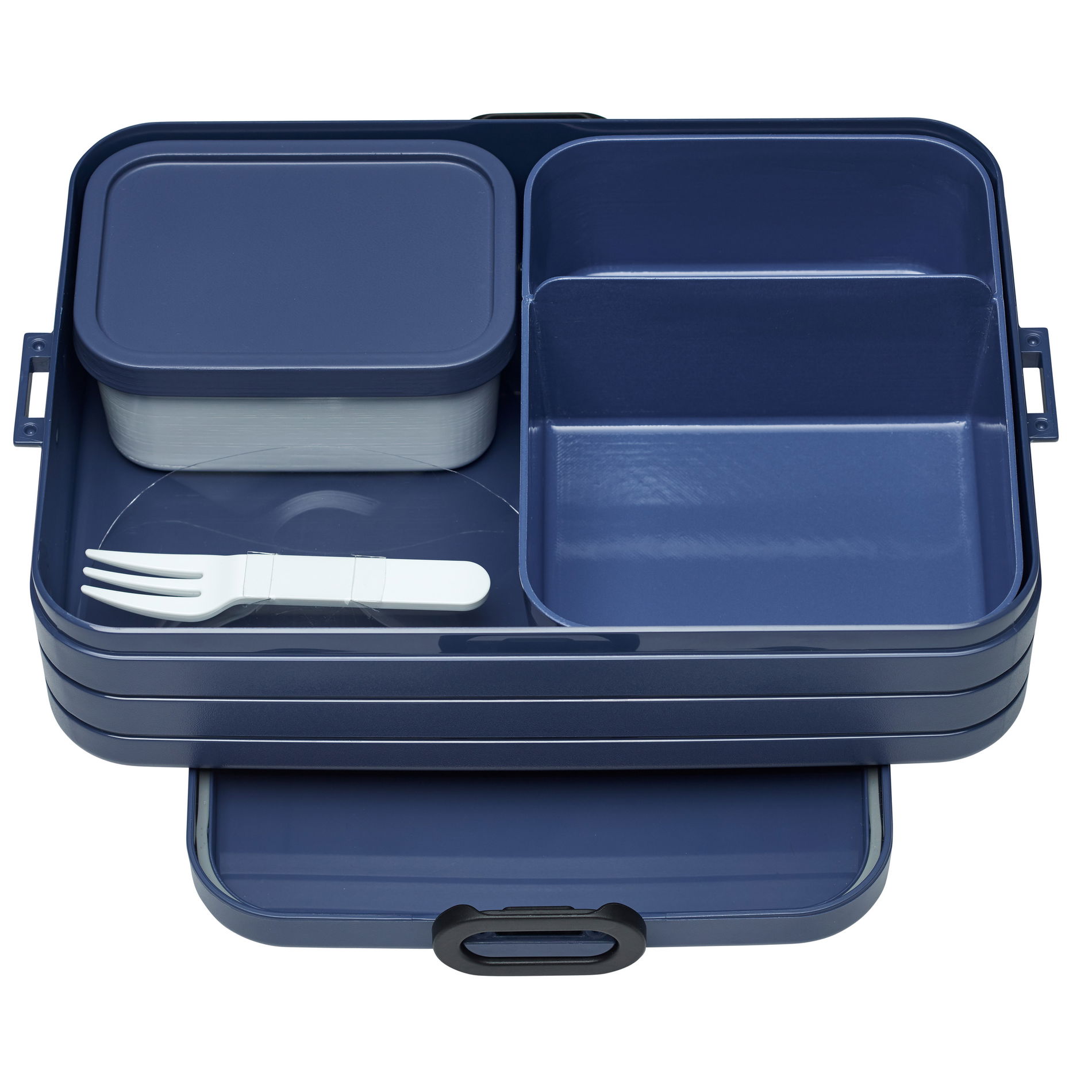 MEPAL Take a Break modrý 1,5 l - plastový lunch box se dvěma nádobami a vidličkou