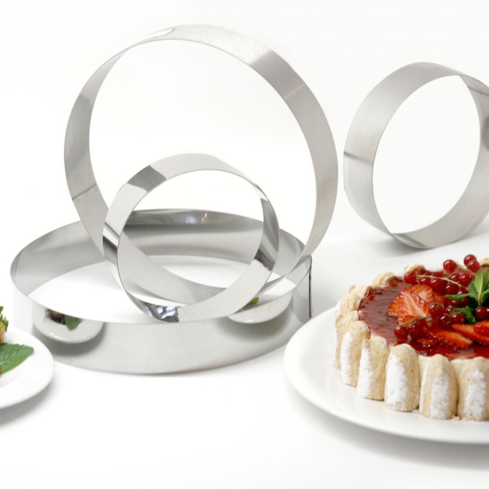 DE BUYER Inox 30 cm - okraj na tortu a koláč z nehrdzavejúcej ocele