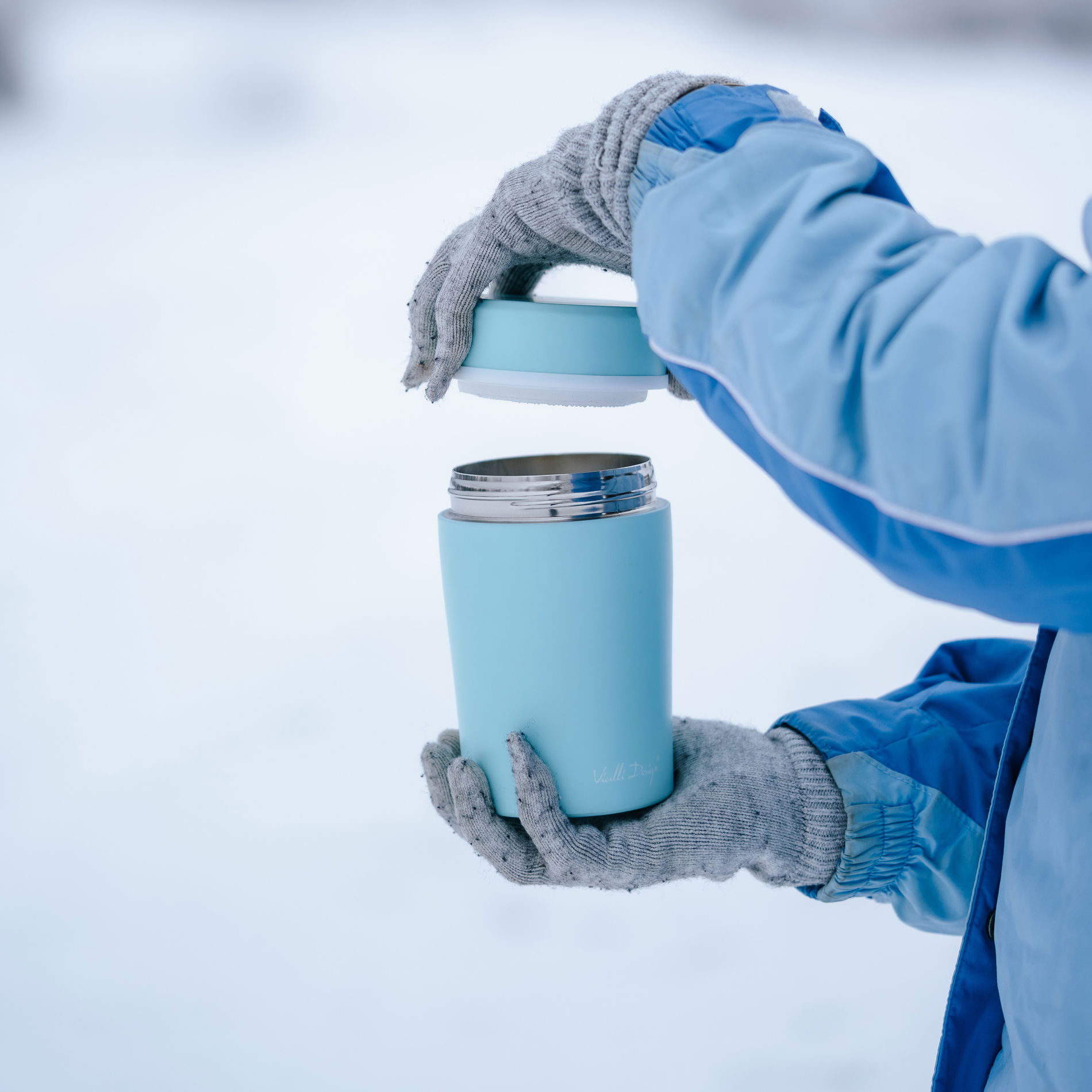 VIALLI DESIGN Fuori 0,5 l mátová – nerezová termoska na potraviny