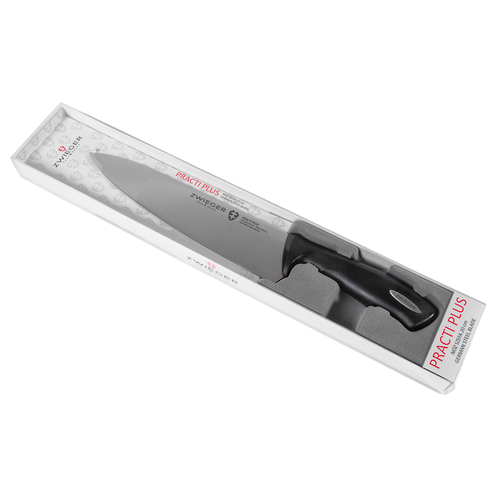 ZWIEGER Practi Plus černý 20 cm - nůž šéfkuchaře z nerezové oceli