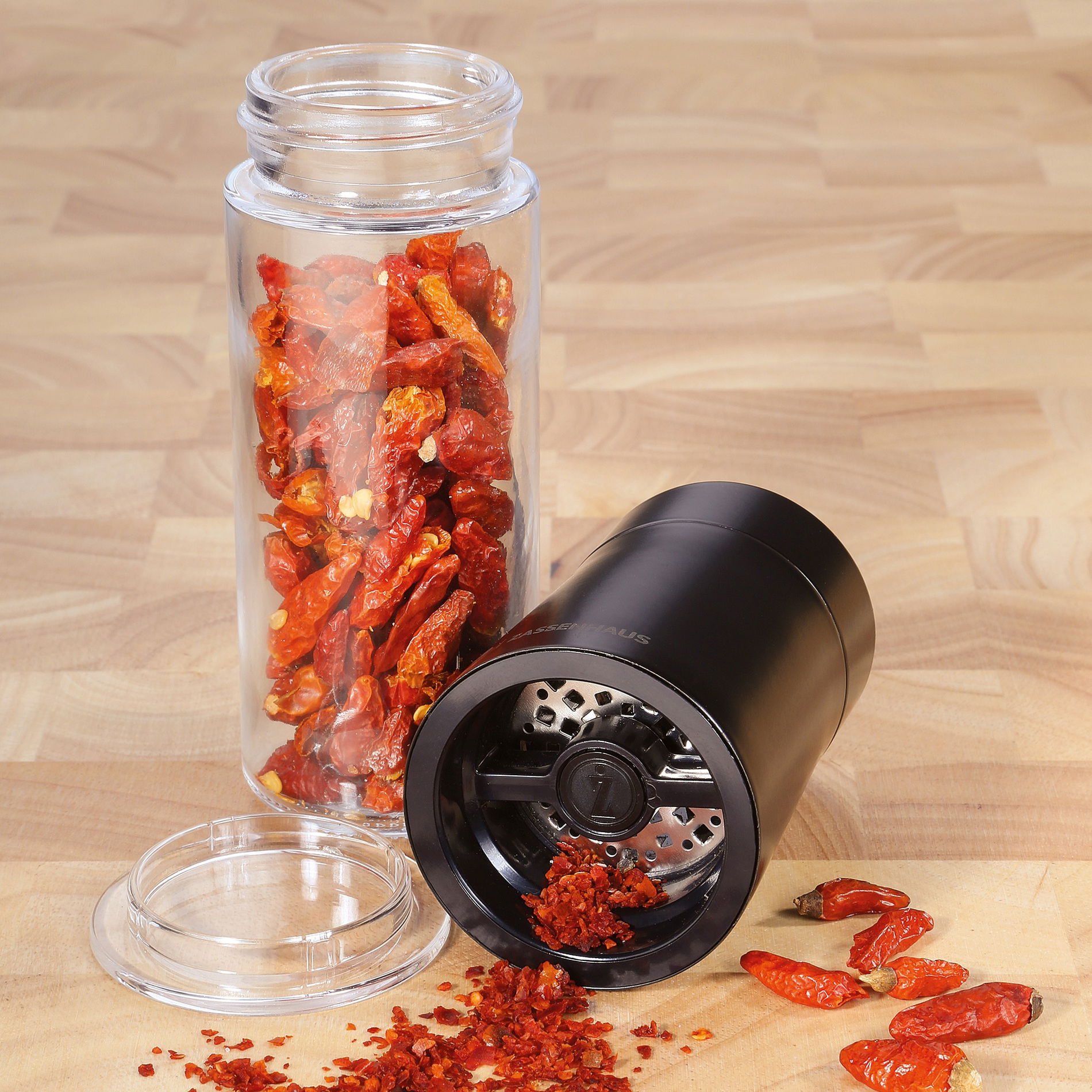 Ruční mlýnek na chilli ZASSENHAUS Dessau 17 cm