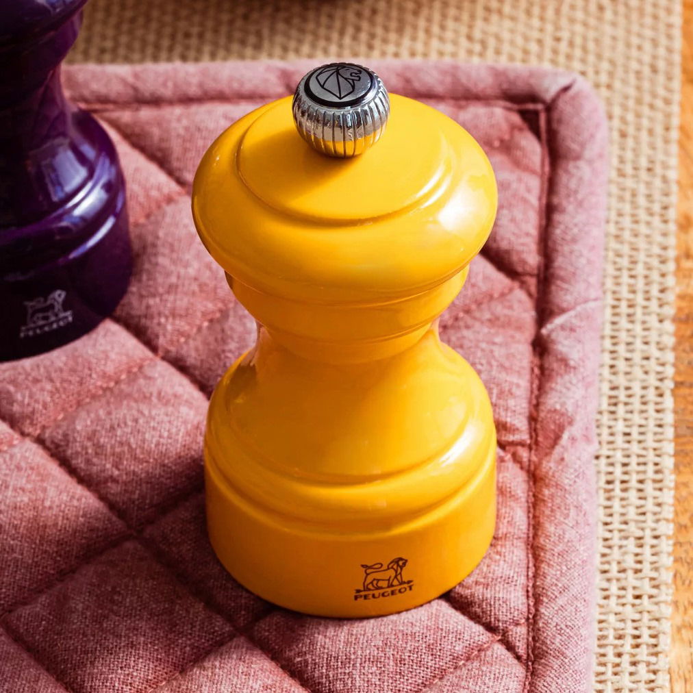 PEUGEOT Bistrorama Šafránová žlutá 10 cm - ruční pepřenka z bukového dřeva