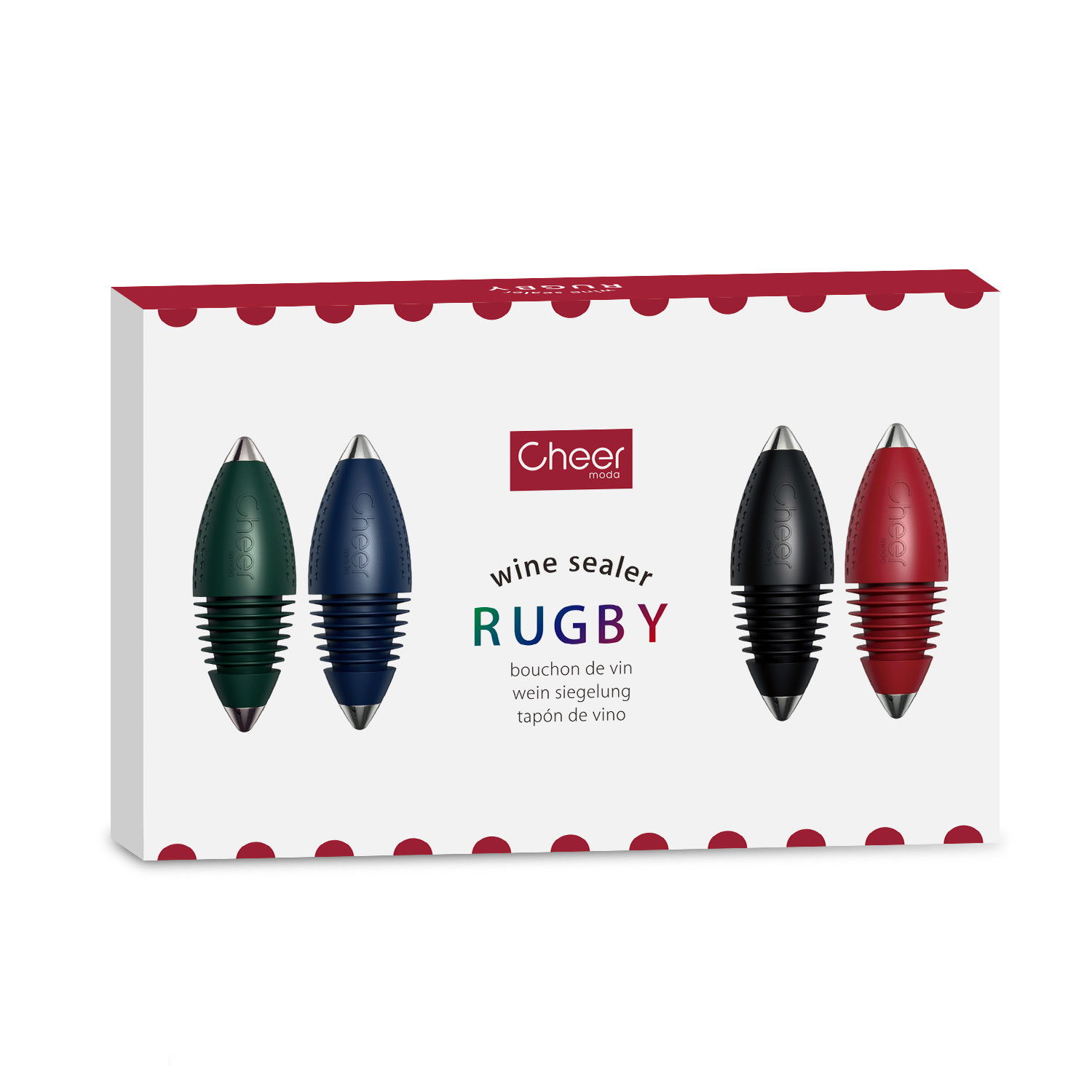 CHEER MODA Rugby 4 ks. - vínné zátka