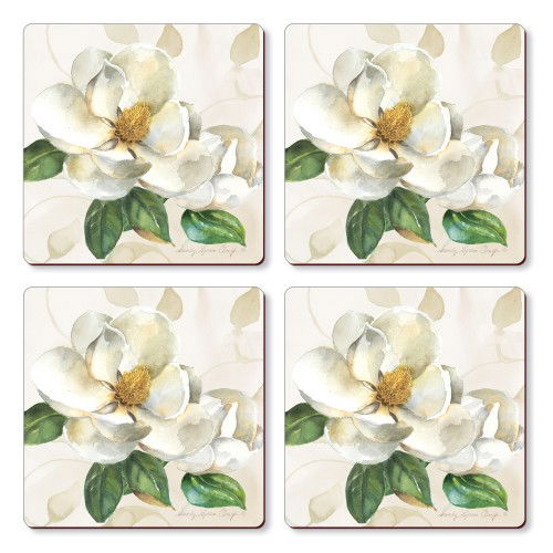 Korkové podložky pod pohár CALA HOME MAGNOLIAS 4 ks.