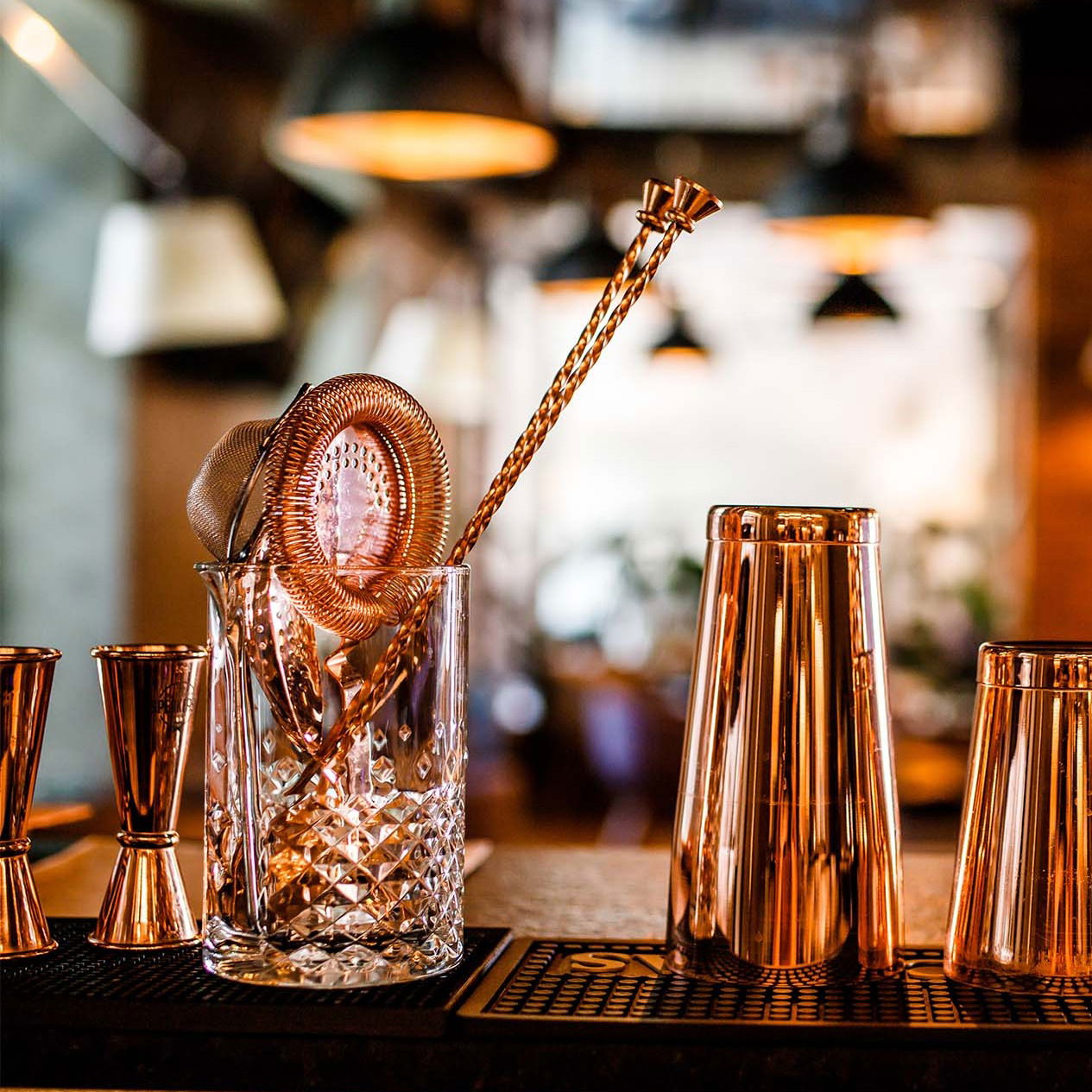 Cedník - Jemný cedník Ø 7 cm, měděný - BAR PROFESSIONAL (nový)