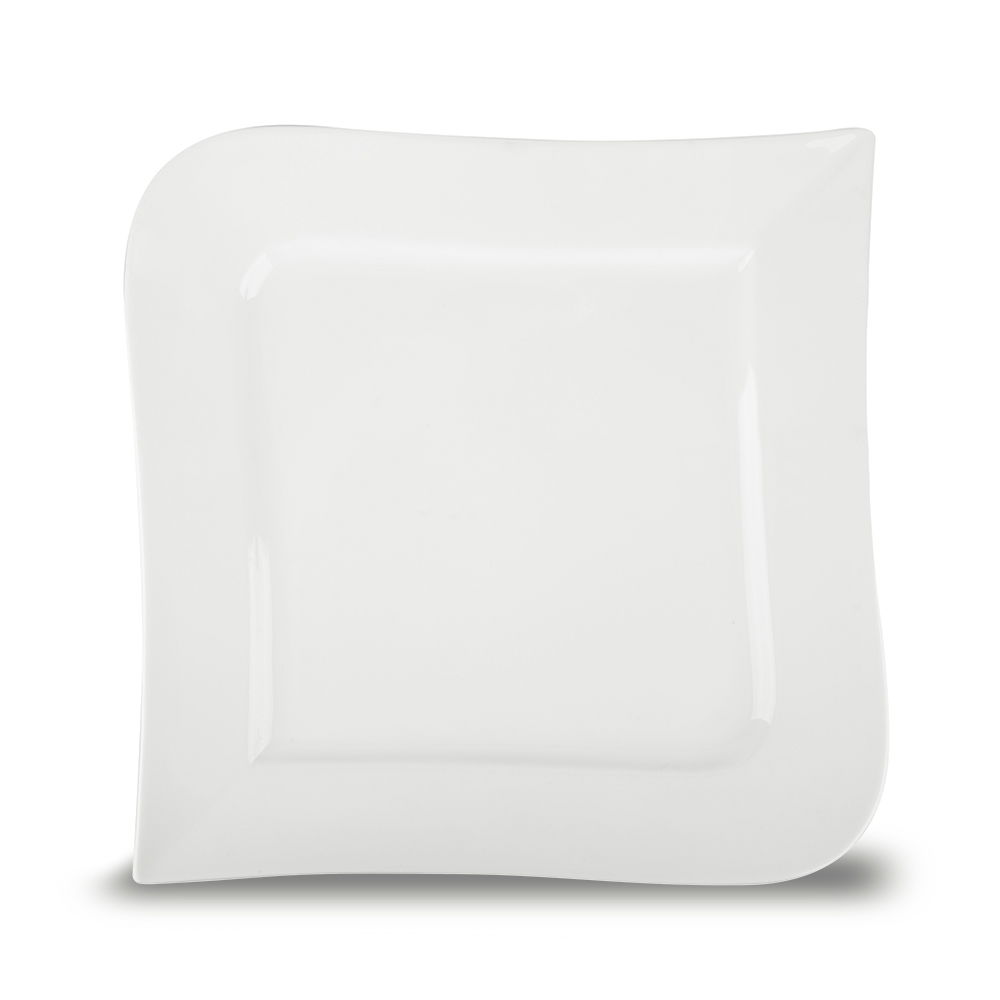 Mělký porcelánový obědový talíř AMBITION WAVE 28 x 28 cm