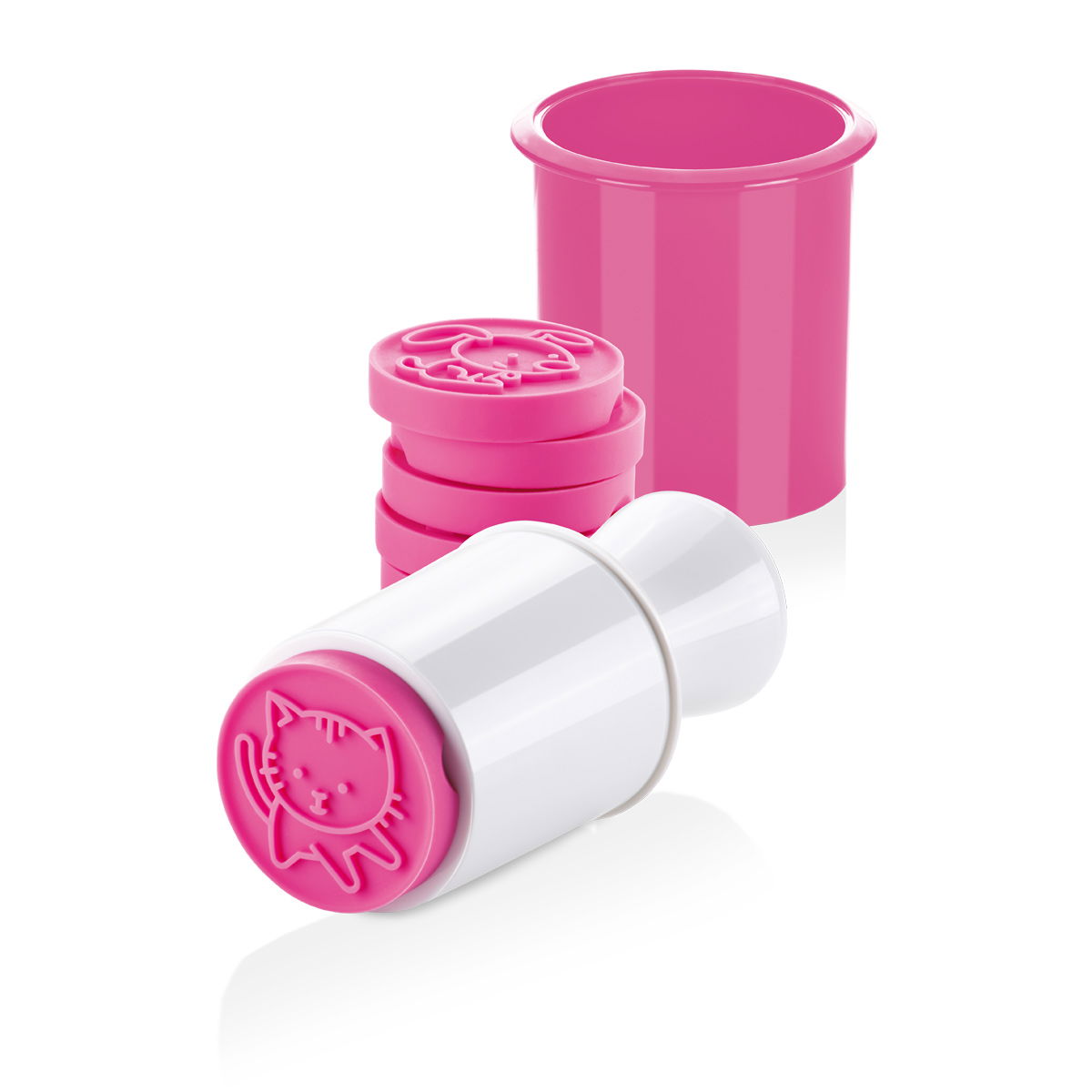 TESCOMA Delicia Pink - pečiatka / formička na sušienky s silikónovým tlačidlom