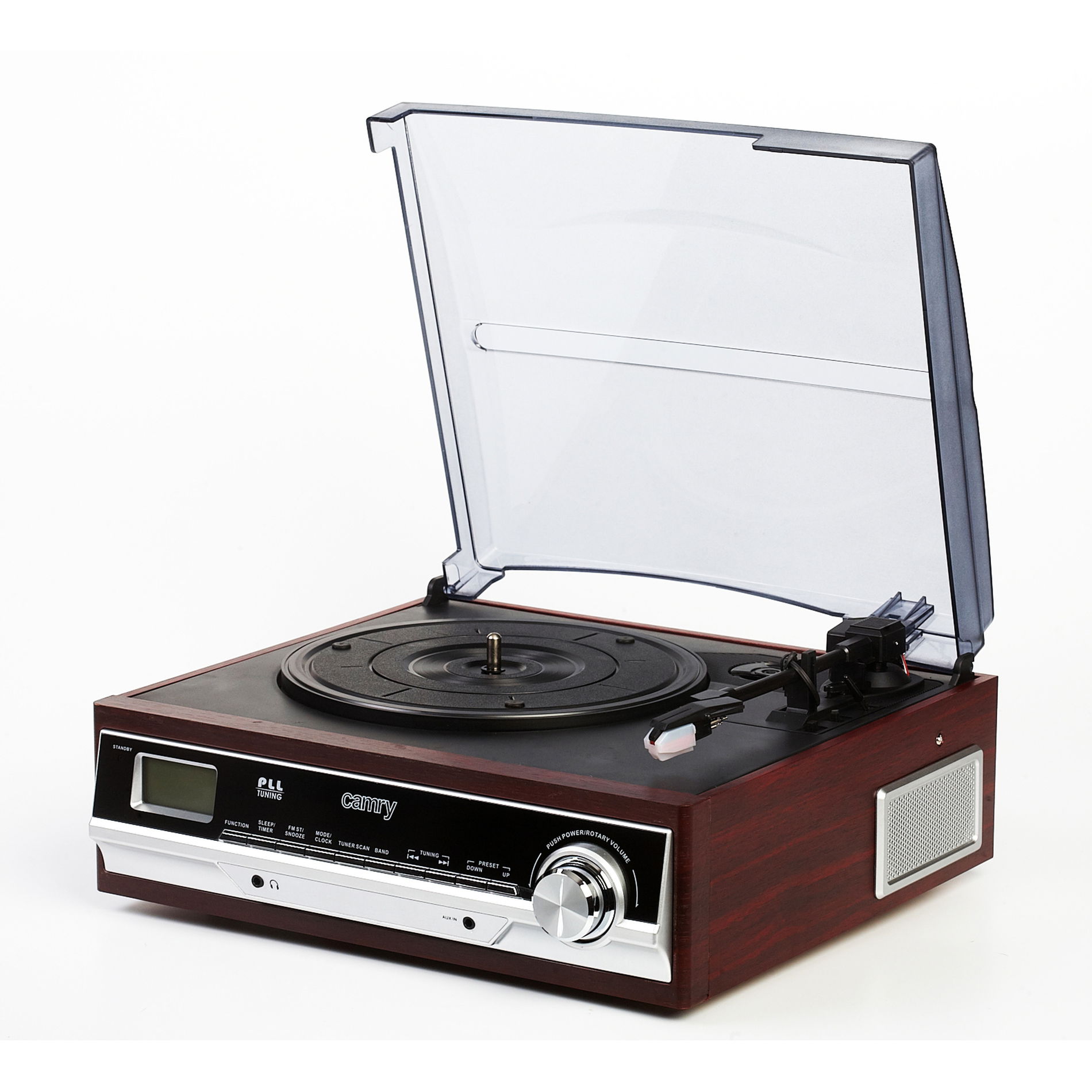 CAMRY Vinyl Sound hnědý - dřevěný gramofon