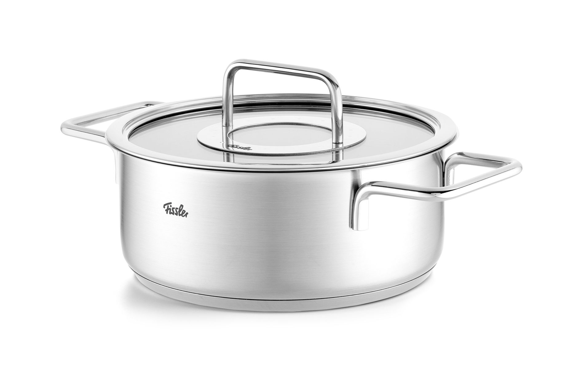 FISSLER Pure Collection 20 cm - nerezový hrnec se skleněným víkem