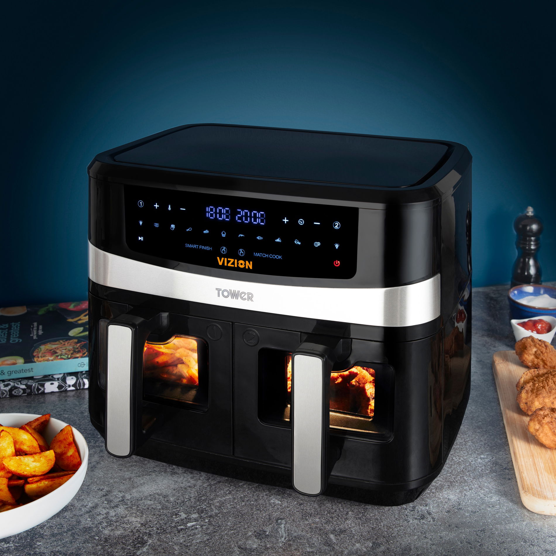 TOWER VORTX VIZION T17100 9 l dvojitá fritéza bez tuku