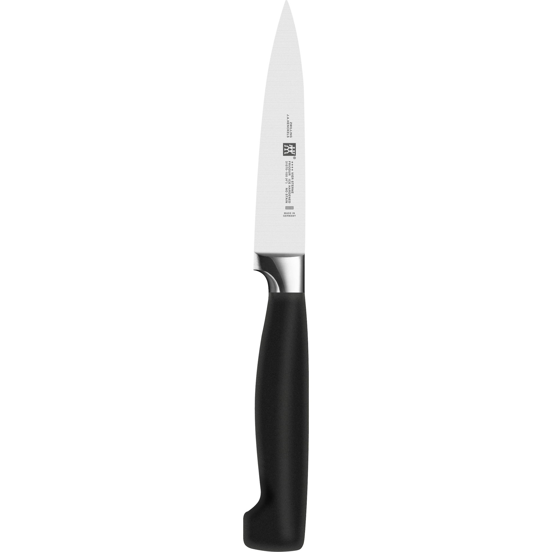 ZWILLING Four Star 7 ks čierne - kuchynské nože kované v bloku s brúskom a kuchynskými nožnicami