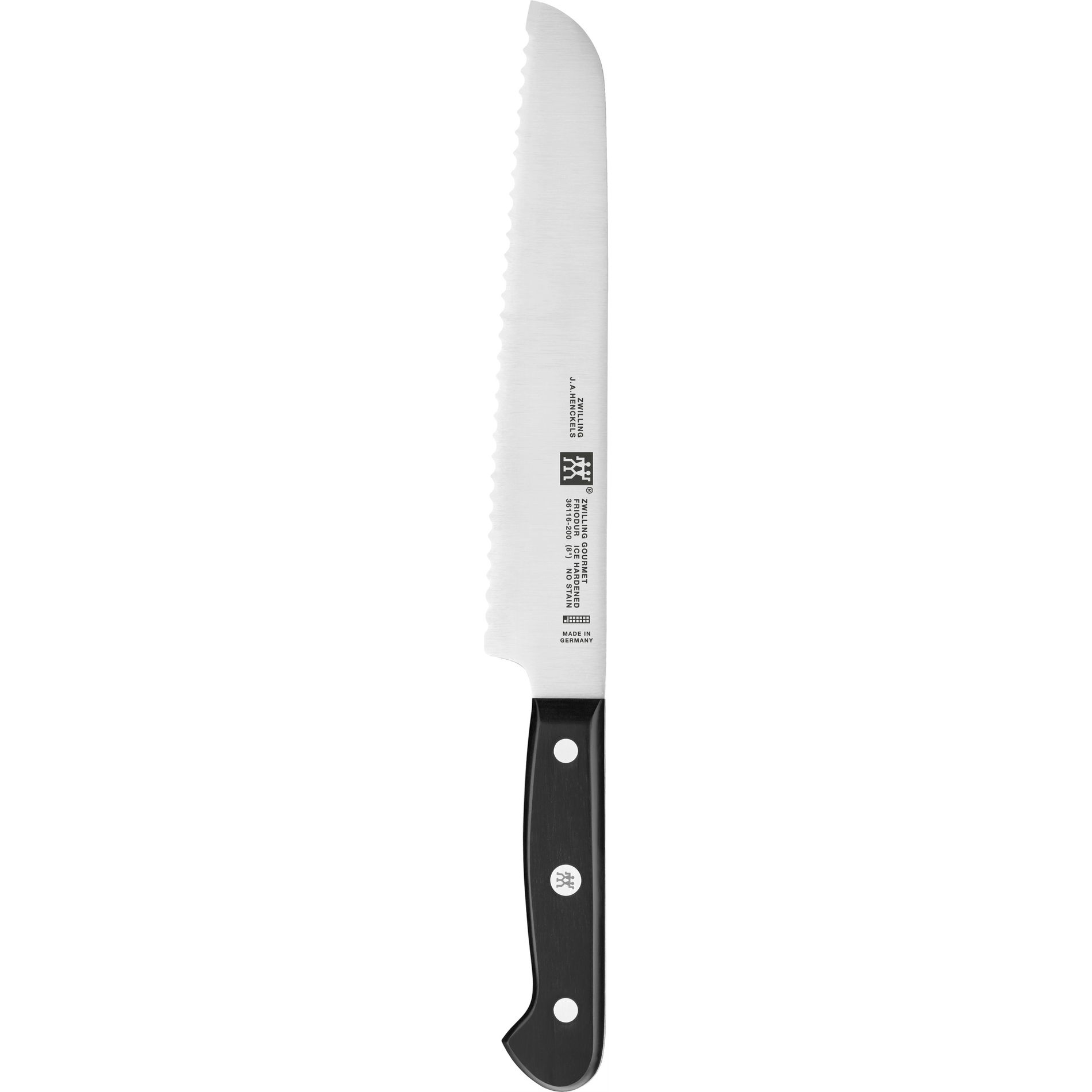 ZWILLING Gourmet 6 ks čierne - kuchynské nože z nehrdzavejúcej ocele v bloku s brúsnym kameňom