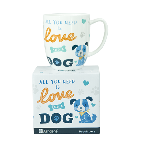 Porcelánový hrnek ASHDENE DOGS 2 bílý 350 ml