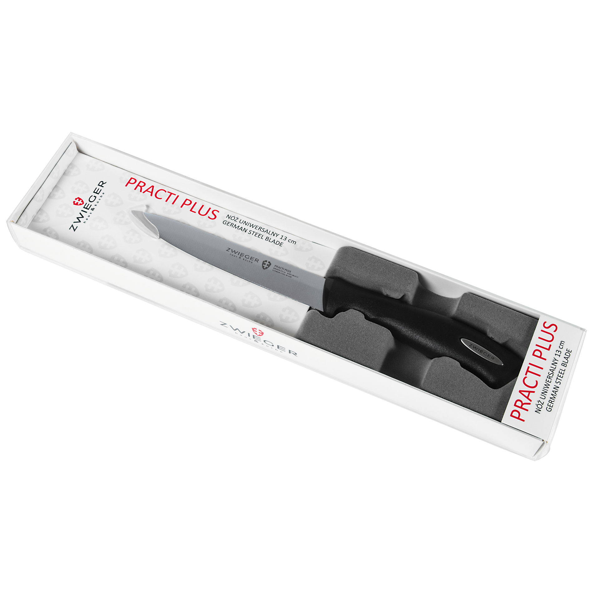 ZWIEGER Practi Plus černý 13 cm - univerzální kuchyňský nůž z nerezové oceli