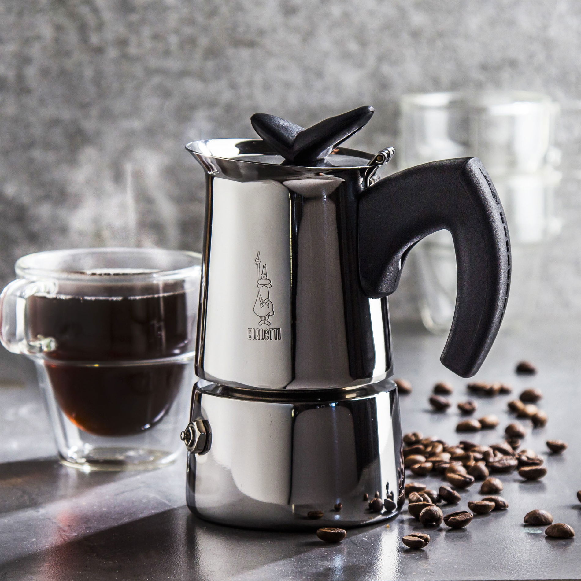 BIALETTI Musa Restyling 2 šálky espressa (2 tz) - ocelový tlakový kávovar