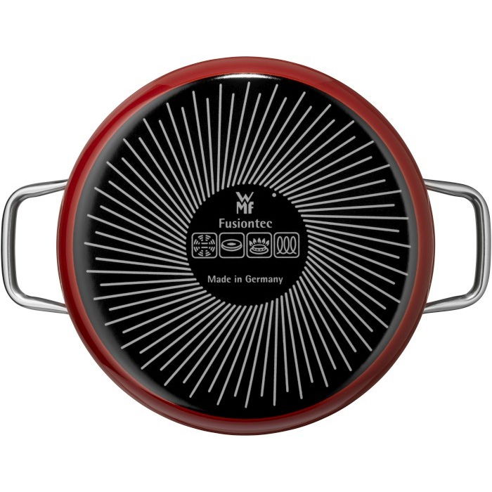 WMF Fusiontec Compact 4,5 l červený - nerezový hrniec s pokrievkou