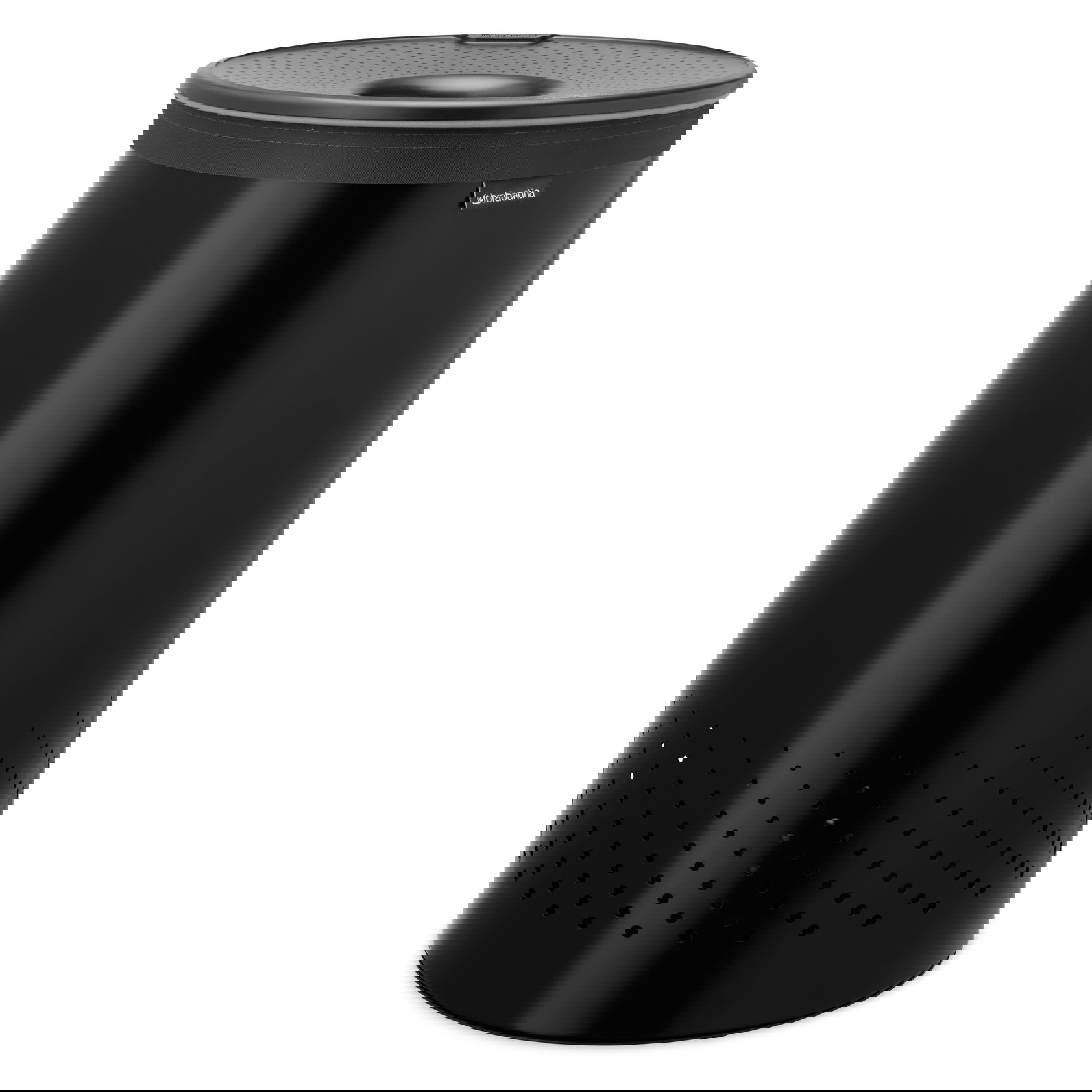 BRABANTIA 60 l - stalowy kosz na pranie z pokrywą Quick-Drop i wyjmowanym workiem czarny mat