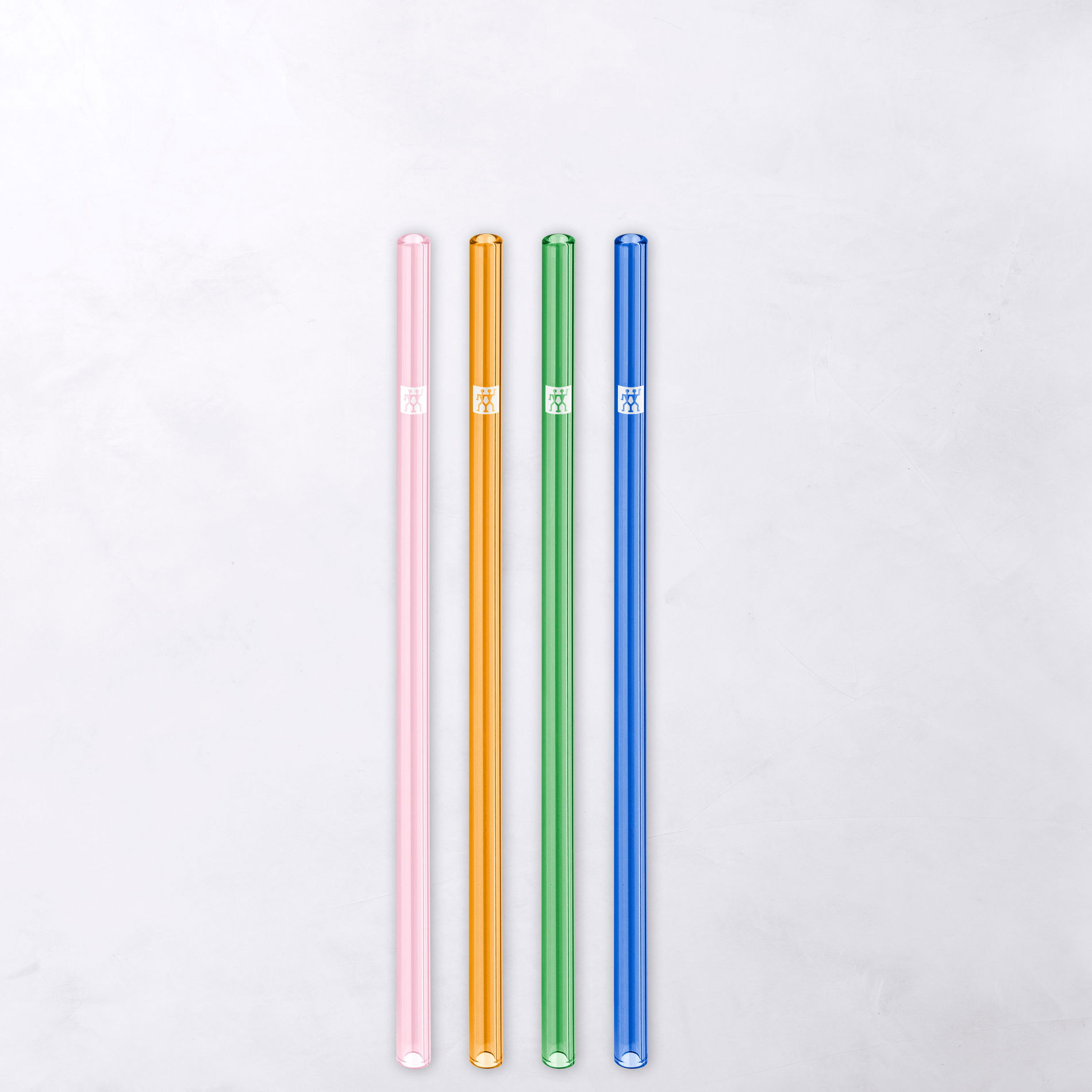 ZWILLING Sorrento 23 cm 4 ks – opakovaně použitelná brčka na pití a míchané nápoje, s kartáčkem
