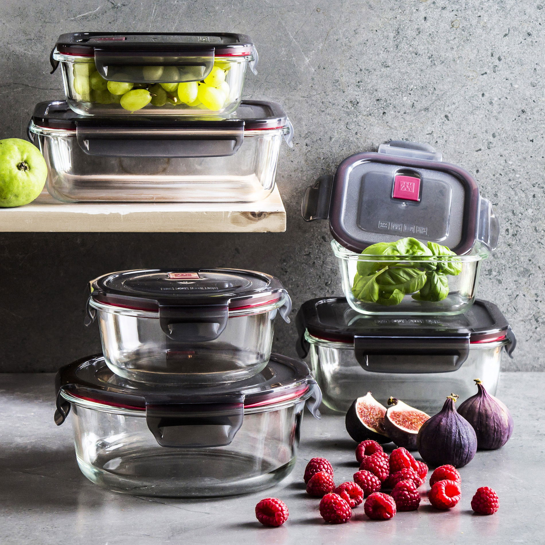 ZWILLING Gusto Ronda 06 l šedá – skleněná dóza (nádoba) na potraviny