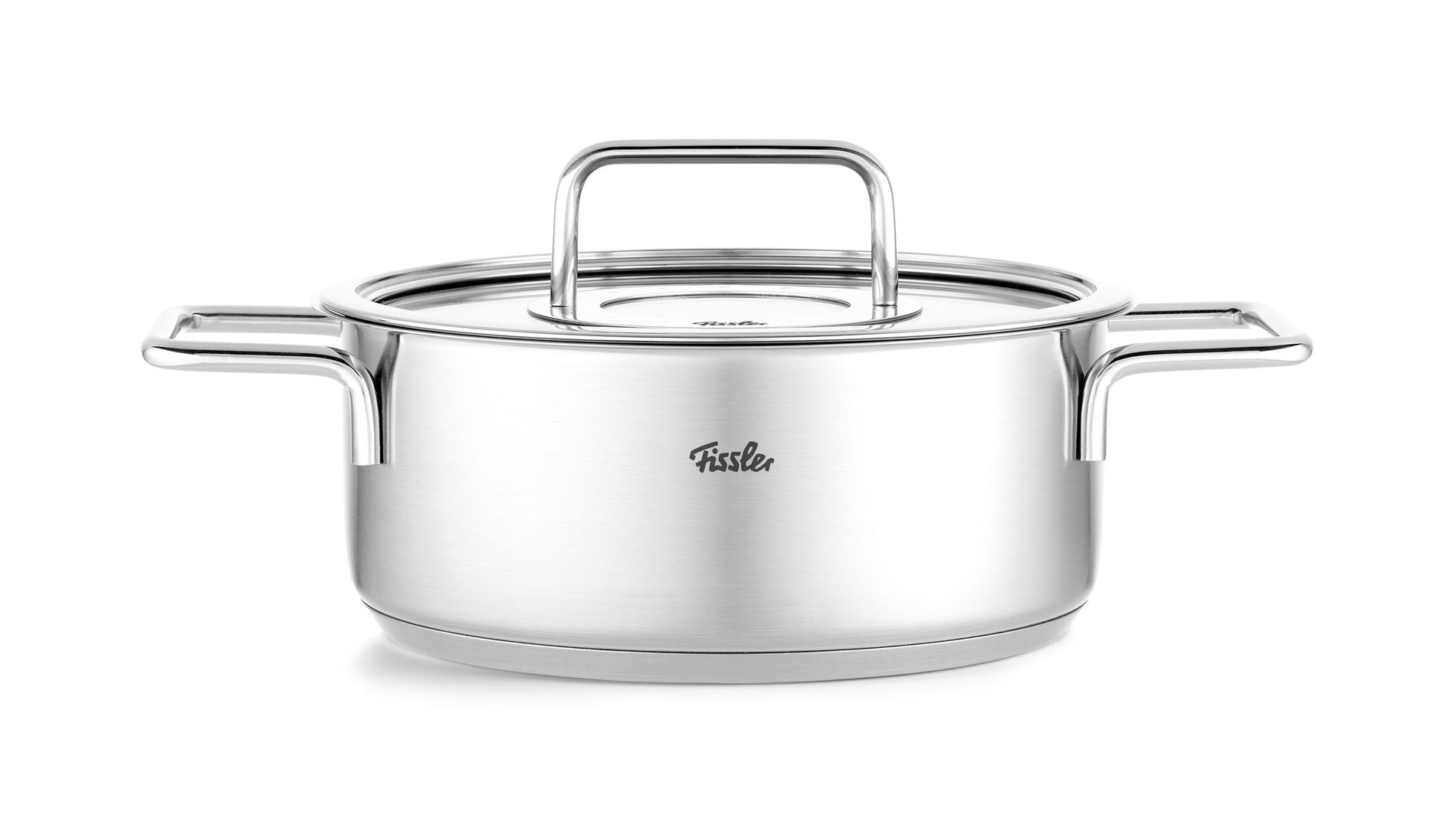 FISSLER Pure Collection 20 cm - nerezový hrnec se skleněným víkem
