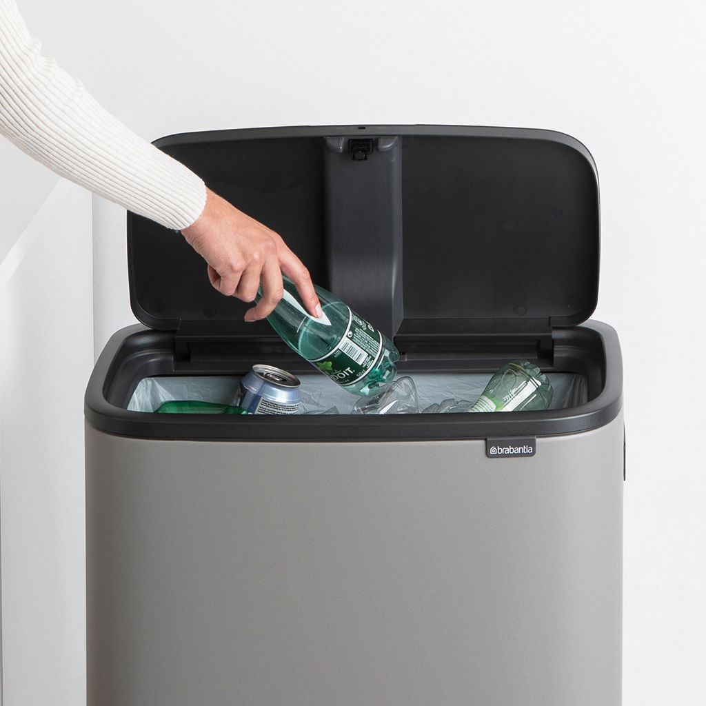 BRABANTIA Touch Bin Bo 60 l šedá - nerezový odpadkový koš