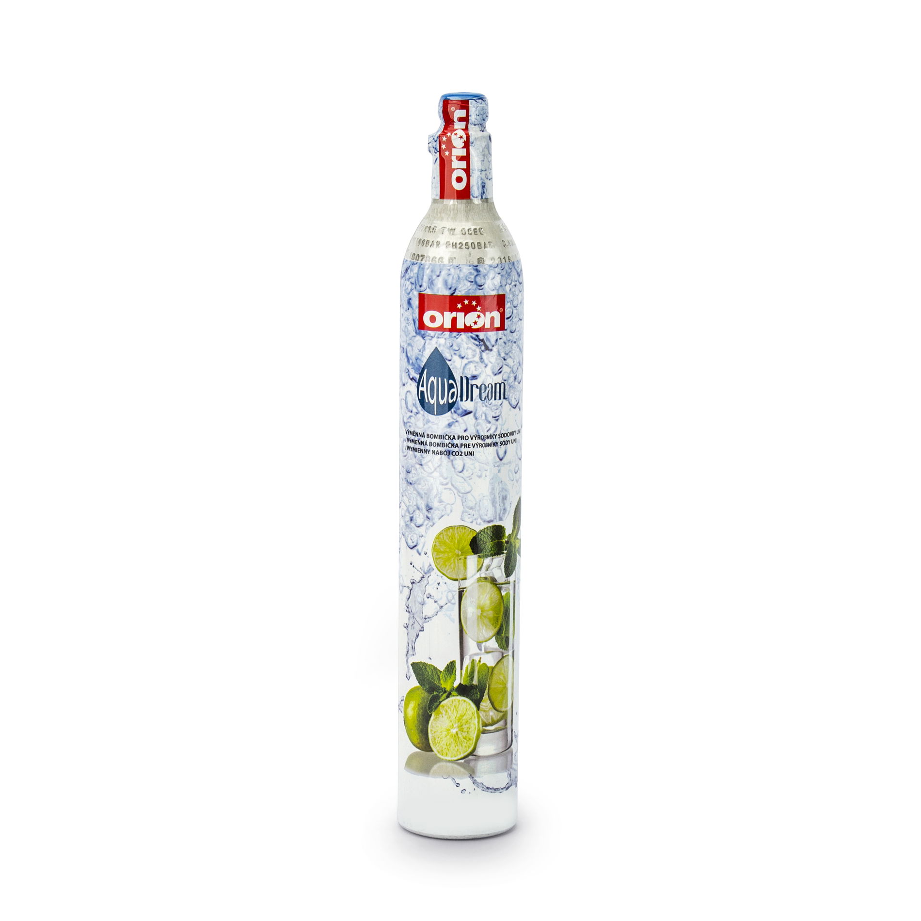 Ocelový sifonový náboj CO2 do perlivých nápojů - AQUADREAM 425 g