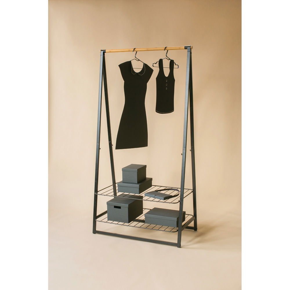 BRABANTIA Linn 99,5 x 190 cm czarny - wieszak / suszarka na ubrania ze stali nierdzewnej