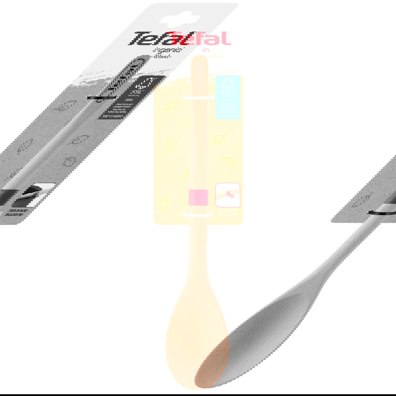 TEFAL Ingenio Wood 2100104293 32,5 cm - dřevěná kuchyňská lžíce