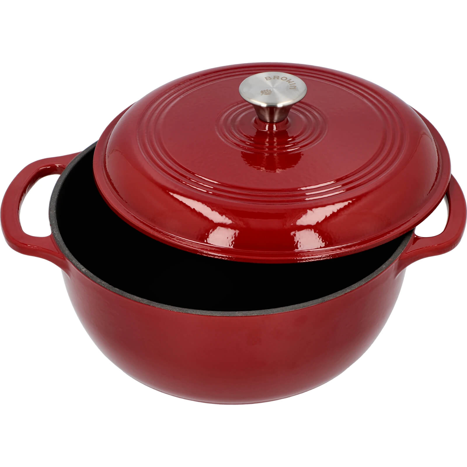 BROWIN Bordový 5,8 l - smaltovaný liatinový hrniec