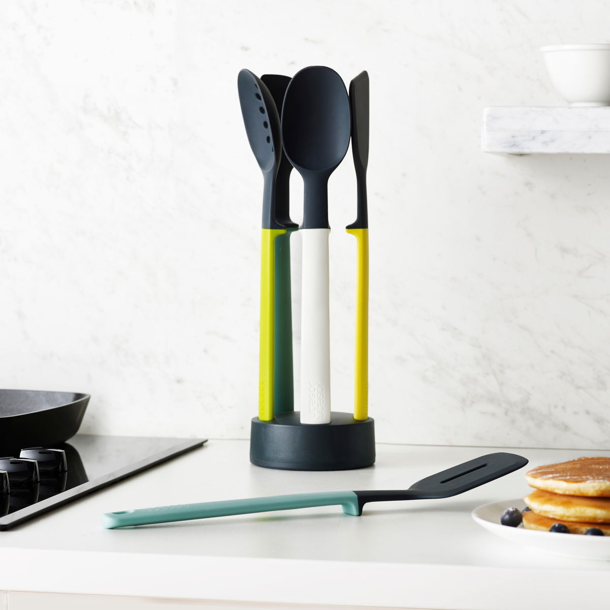 JOSEPH JOSEPH Elevate Silicon New vícebarevné 6 ks (10176) – silikonové kuchyňské náčiní se stojanem