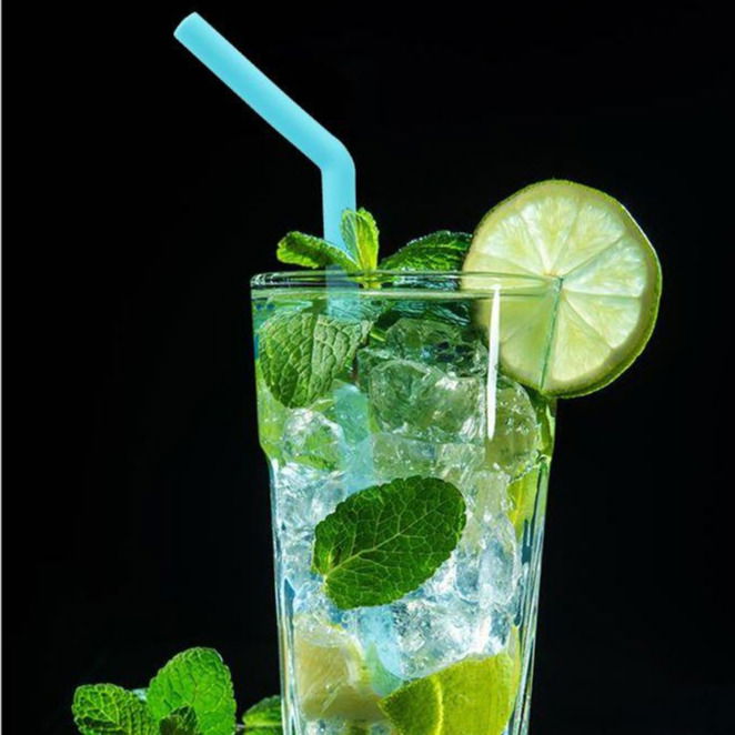 Opakovaně použitelná silikonová brčka na nápoje a pití s kartáčkem EASY DRINK