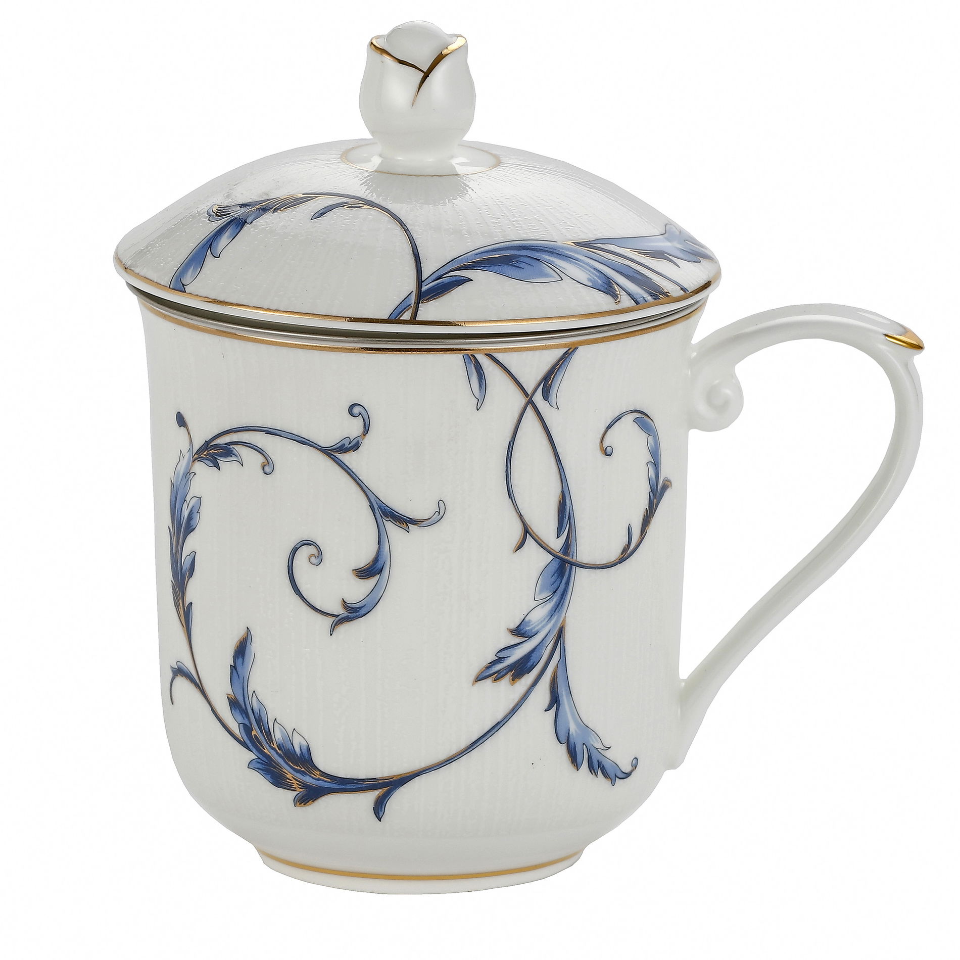 Porcelánový hrníček s infuzérem a víkem 380 ml