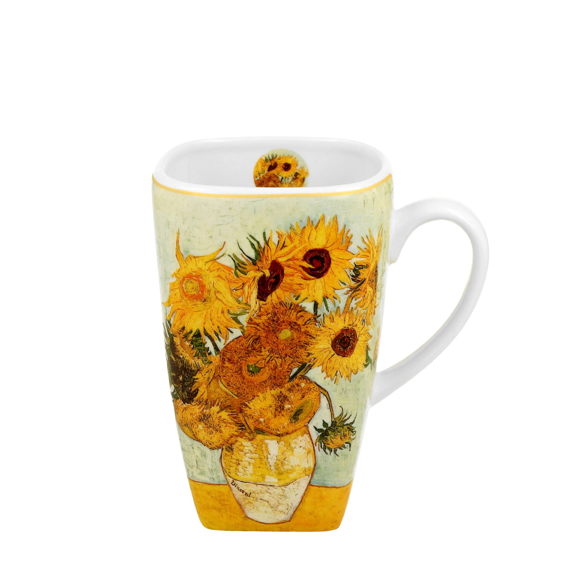 Porcelánový hrníček DUO ART GALLERY SLUNEČNICE OD V. VAN GOGHA 630 ml