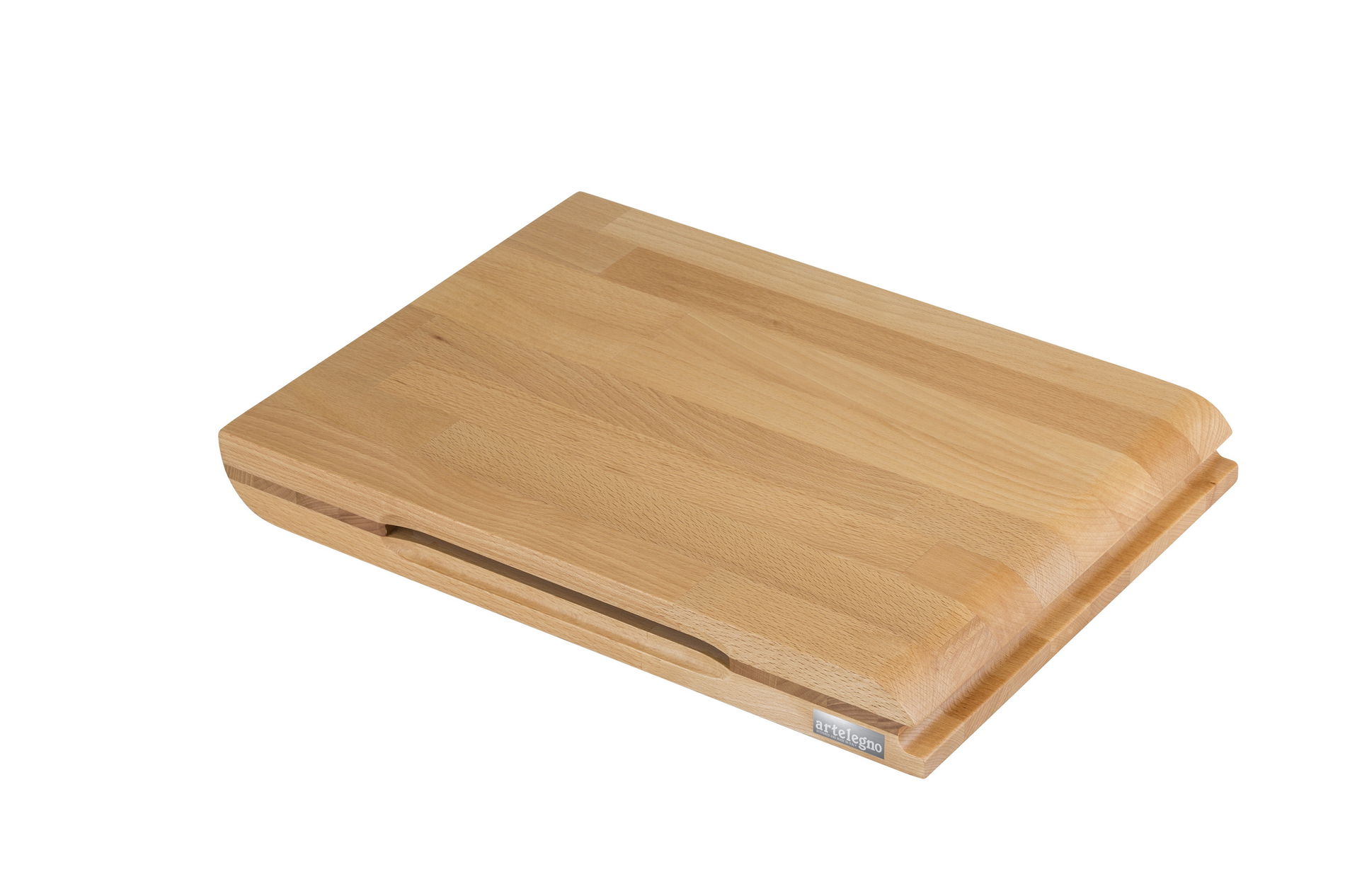 ARTELEGNO Torino 30 x 20 cm - deska do krojenia z drewna bukowego z uchwytem na noże
