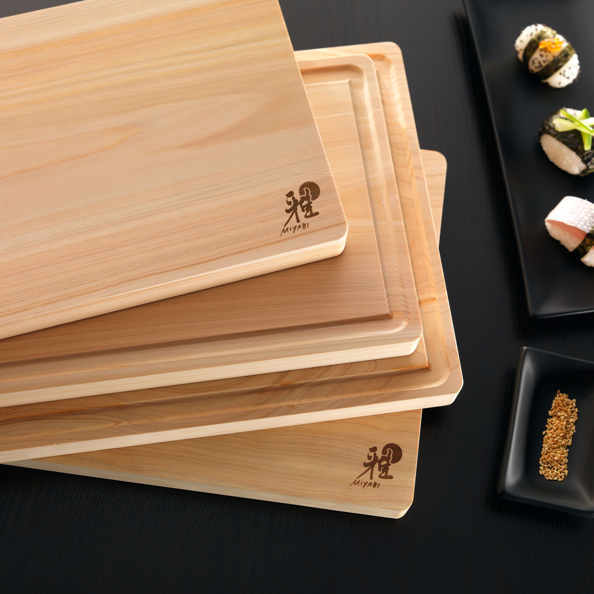 MIYABI Hinoki 35 x 20 cm - deska do krojenia drewniana