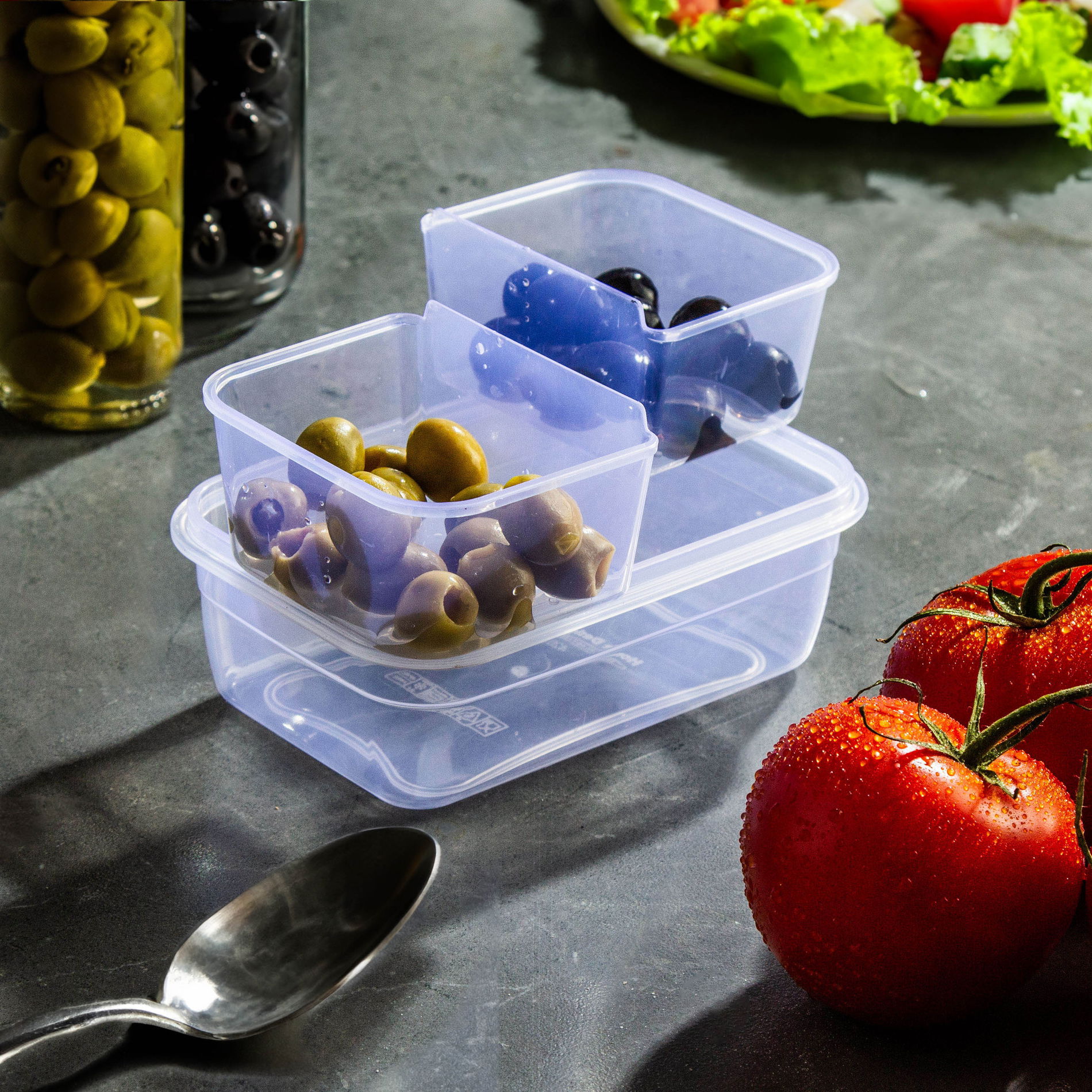 Pojemnik na żywność plastikowy z pokrywką FLORINA FRESH BOX 0,4 l
