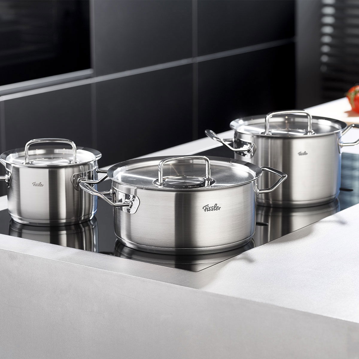 FISSLER Original Profi Collection - sada 4 hrnců s poklicemi a pánví z nerezové oceli