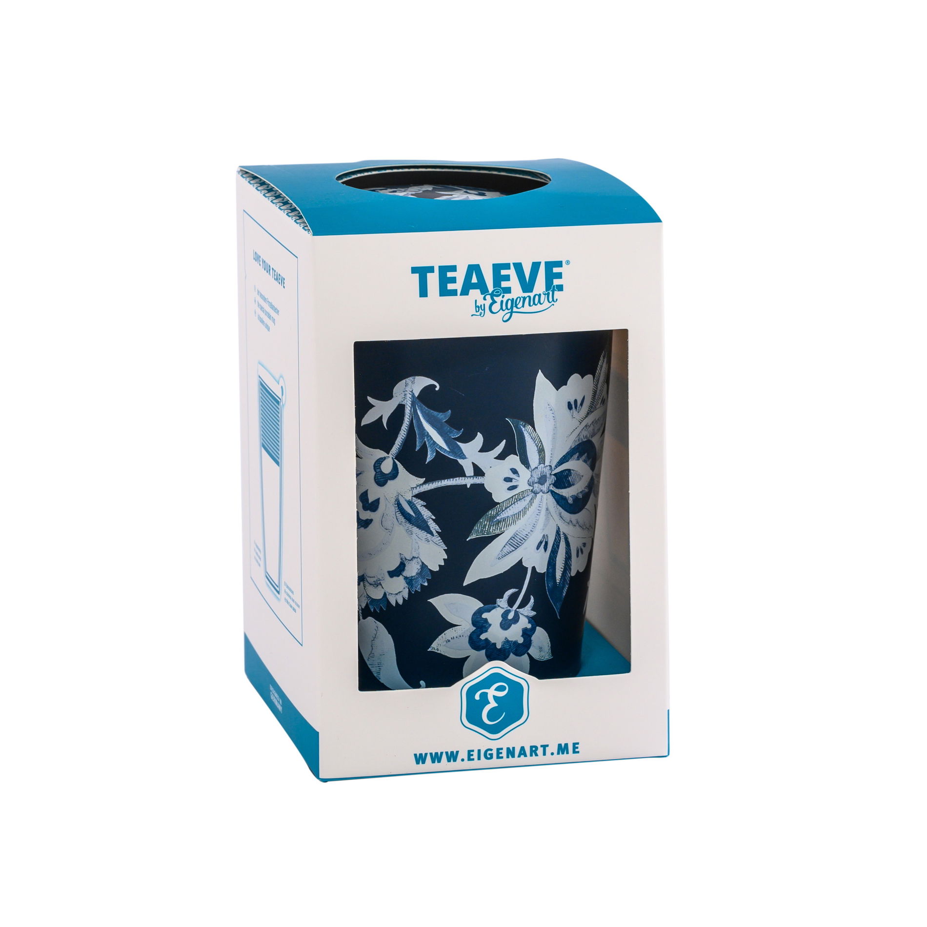 Porcelánový hrnek na sypaný čaj se sítkem a pokličkou EIGENART TEAEVE LUNA 350 ml