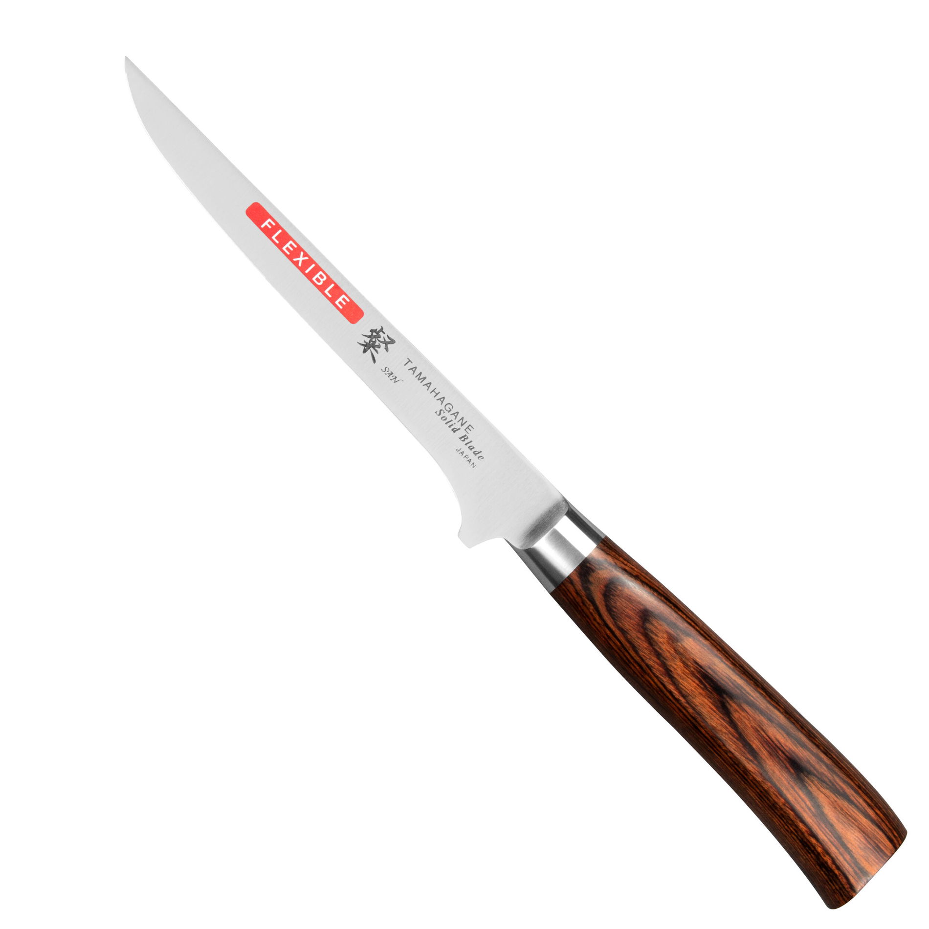 TAMAHAGANE San VG-5 Brown 16 cm - japonský vykrajovací nůž z nerezové oceli