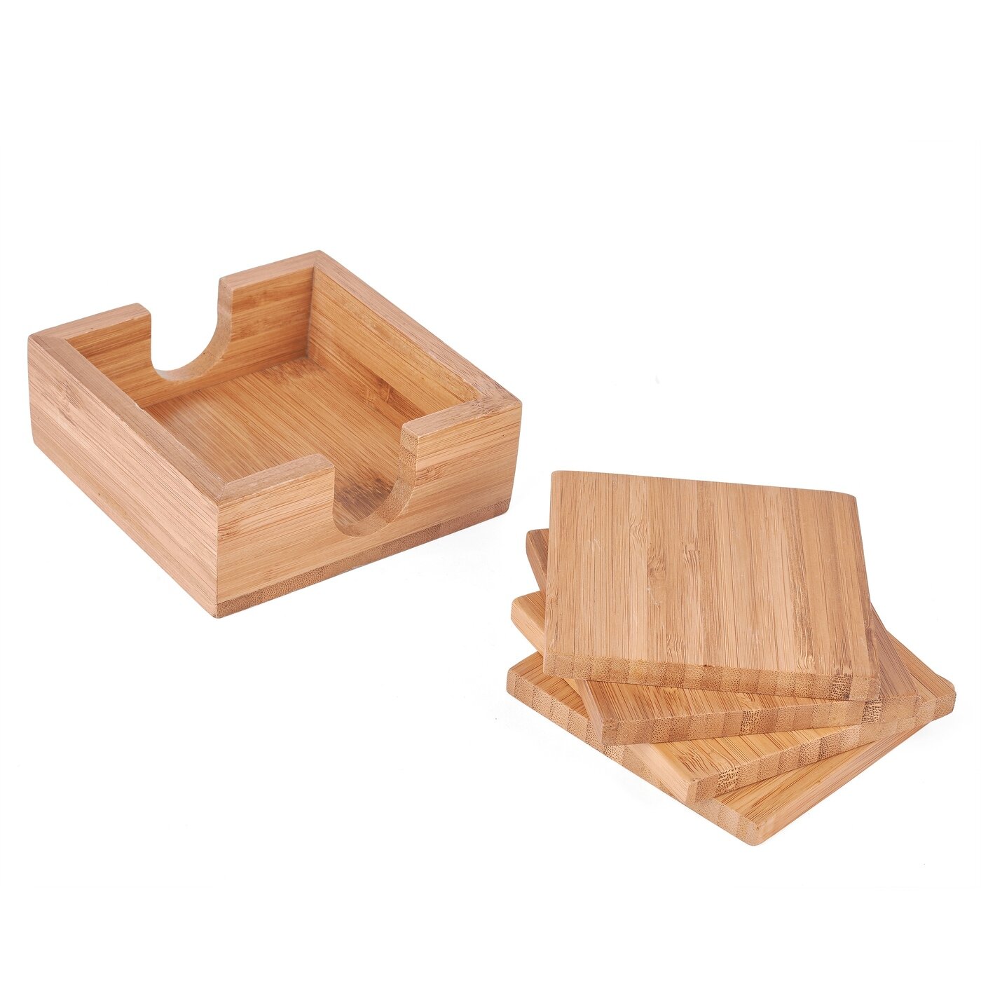 TADAR BAMBOO COASTERS bambusové podložky pod hrnky 4 ks.