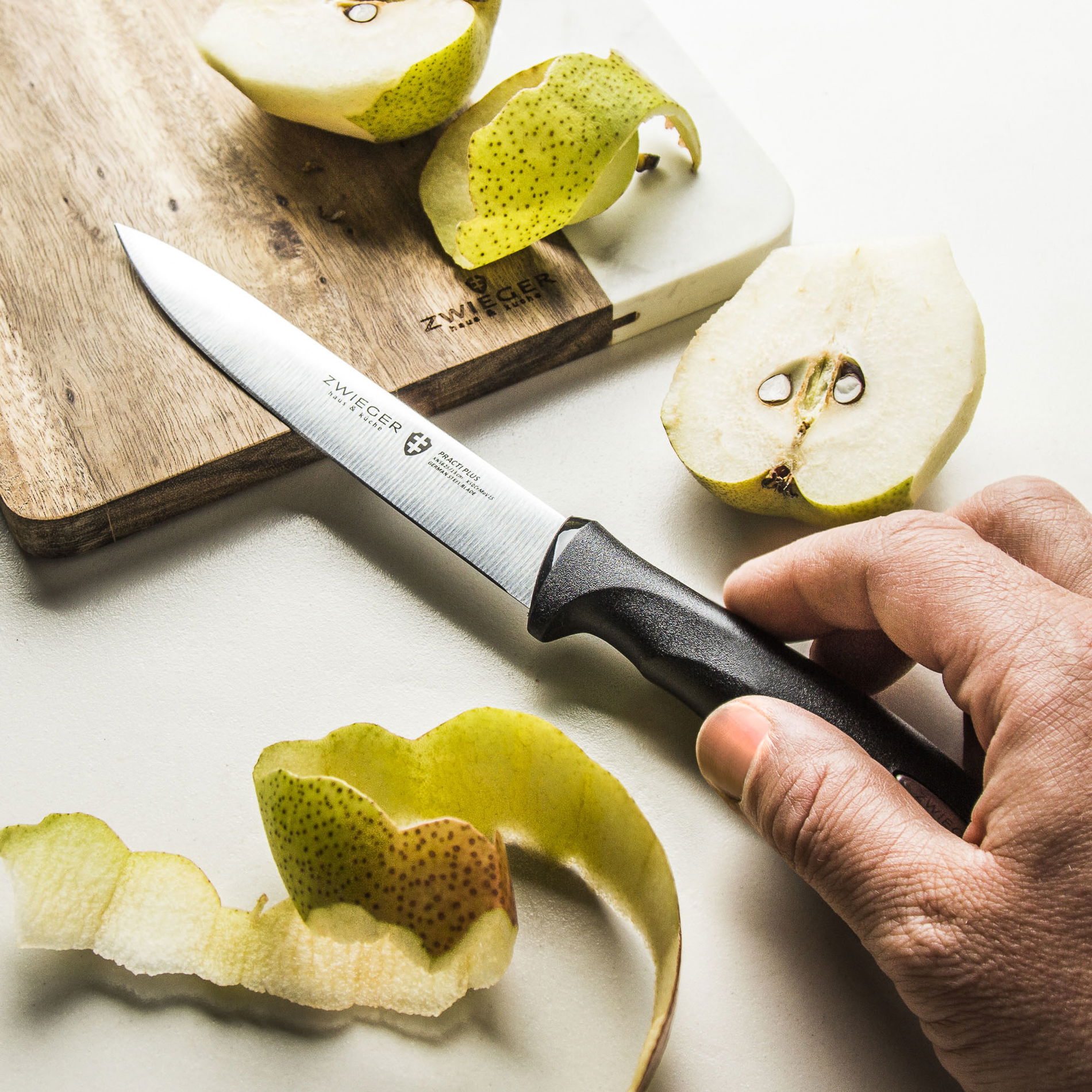 ZWIEGER Practi Plus černý 13 cm - univerzální kuchyňský nůž z nerezové oceli