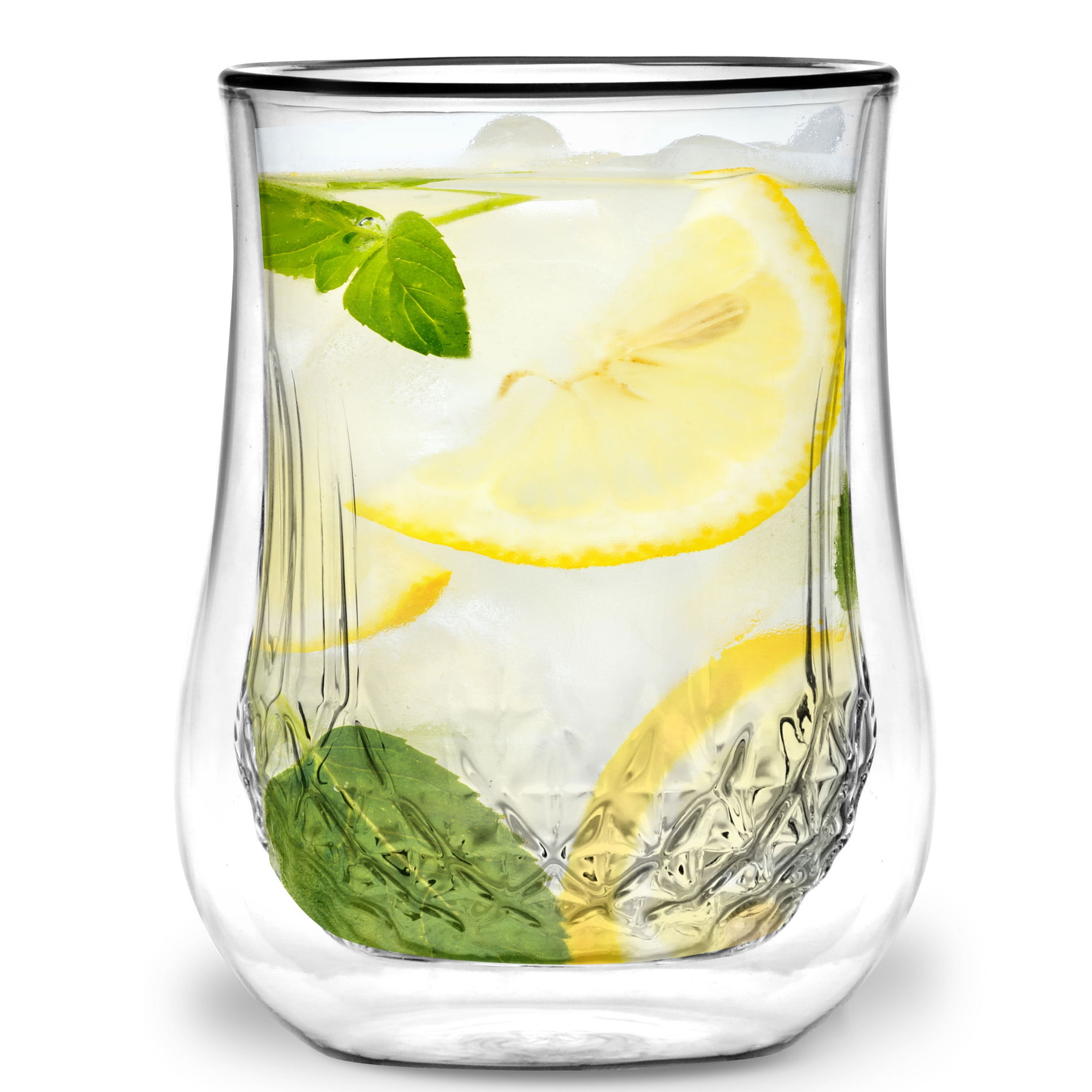 VIALLI DESIGN Diamante 300 ml -  dvoustěnná skleněná termo sklenice na kávu a čaj