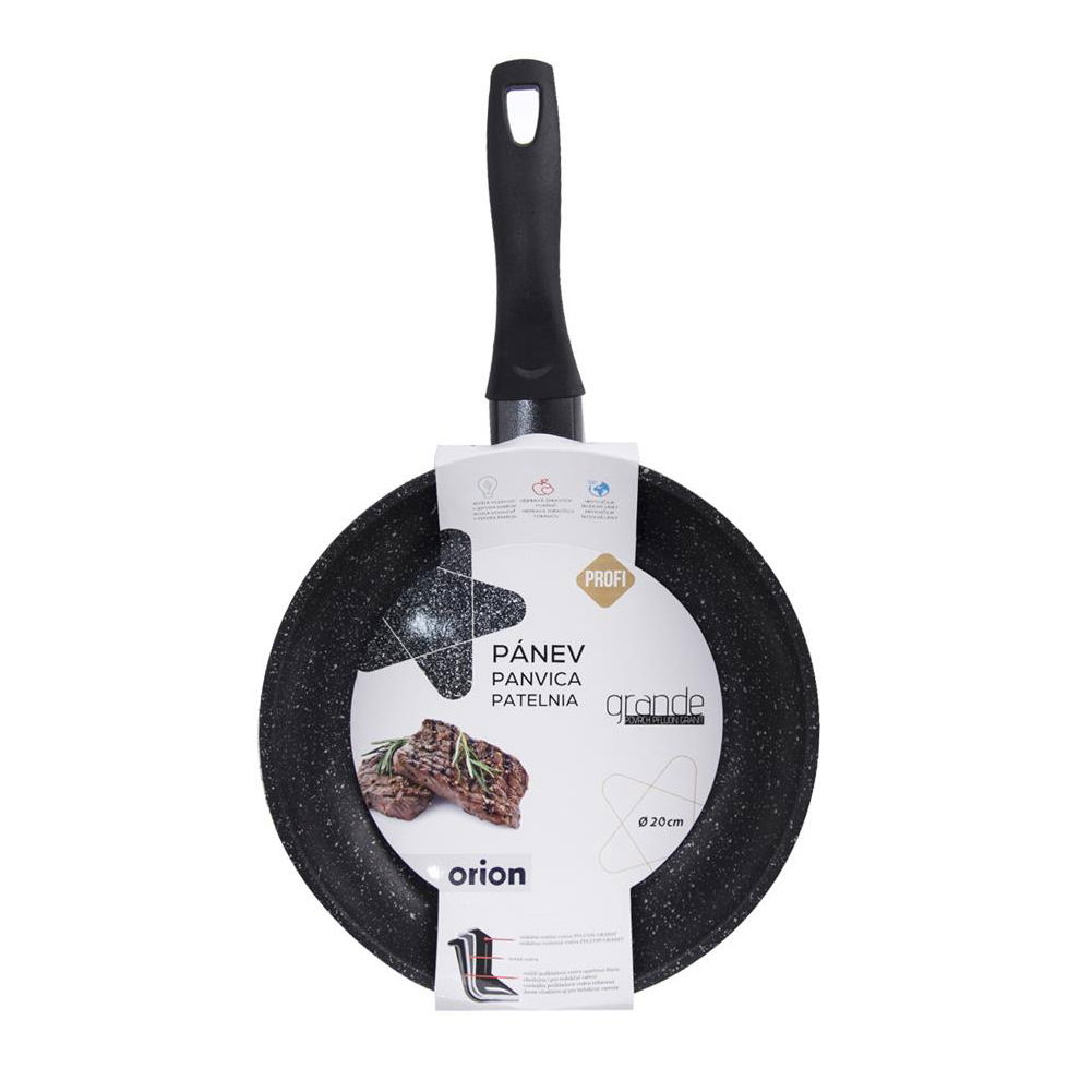 Granitová nepriľnavá panvica GRANDE ONE ČIERNA 20 cm