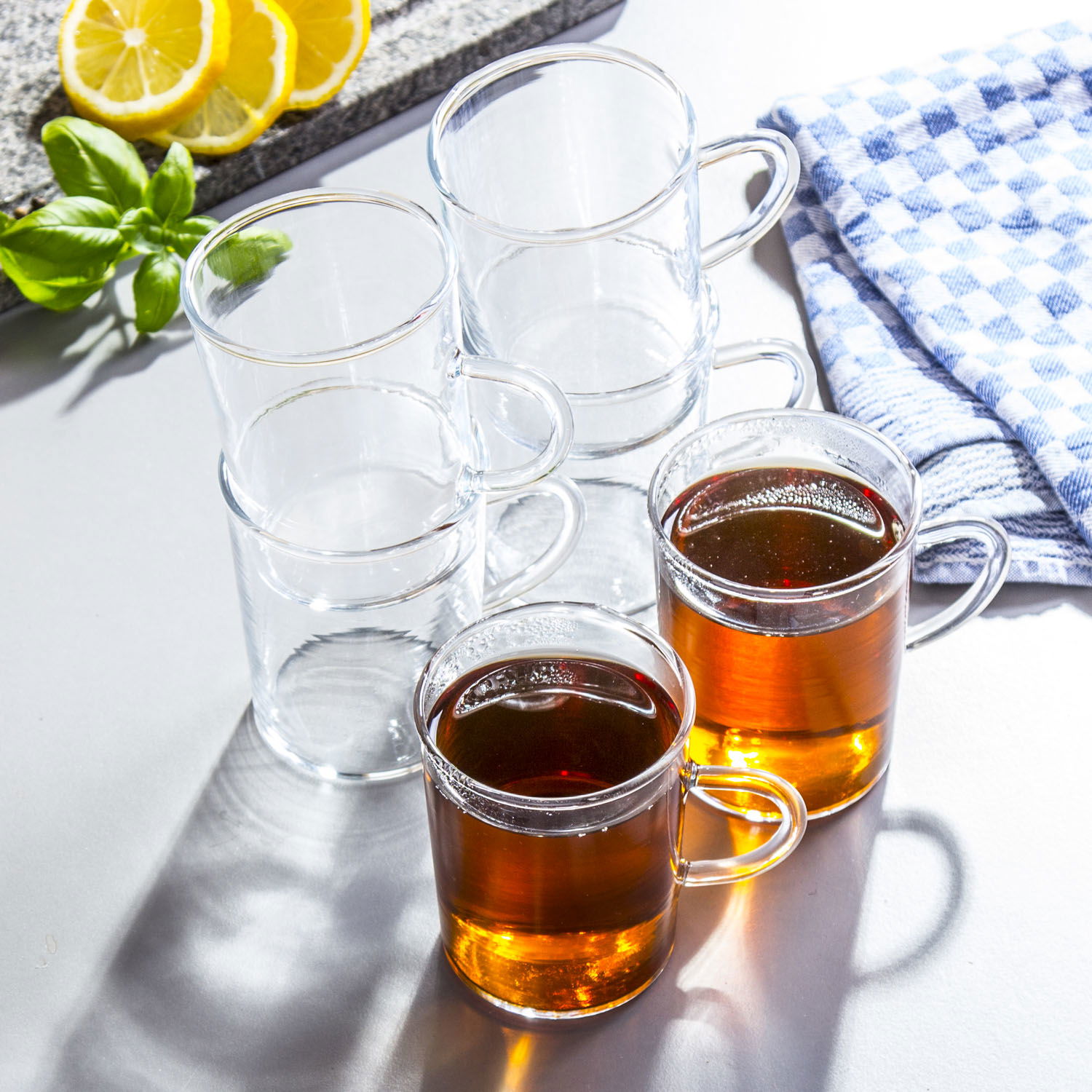 Skleněné sklenice na kávu a čaj TERMISIL ELEGANT 220 ml 6 ks