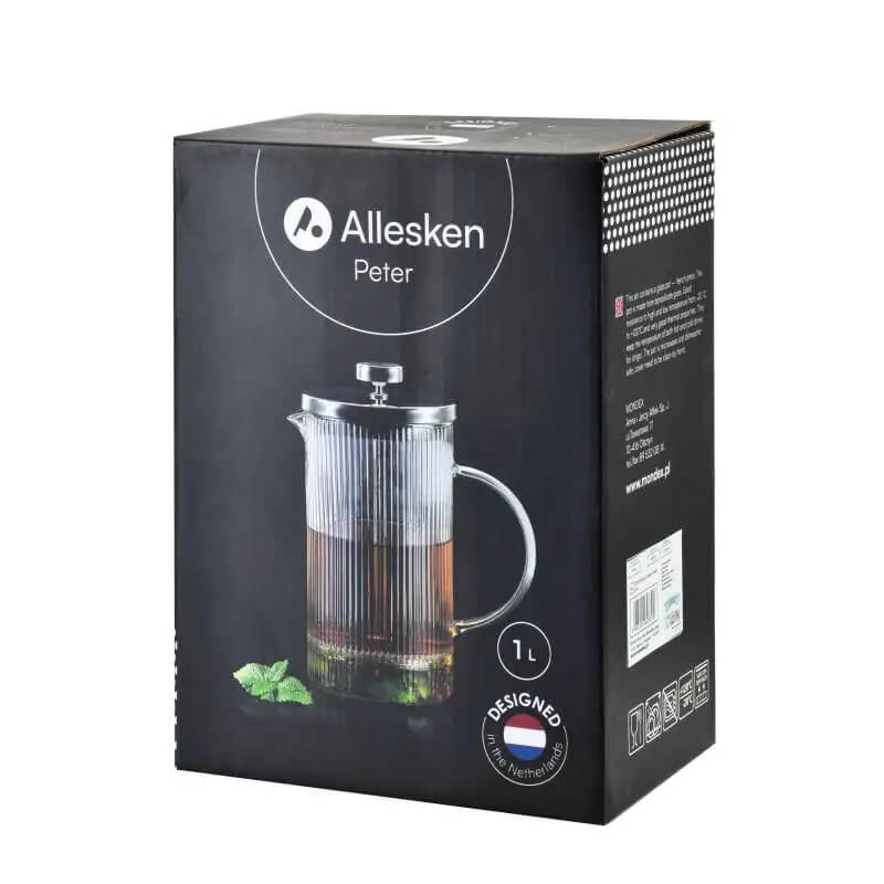 French press / Zaparzacz do herbaty tłokowy szklany PETER 1 l