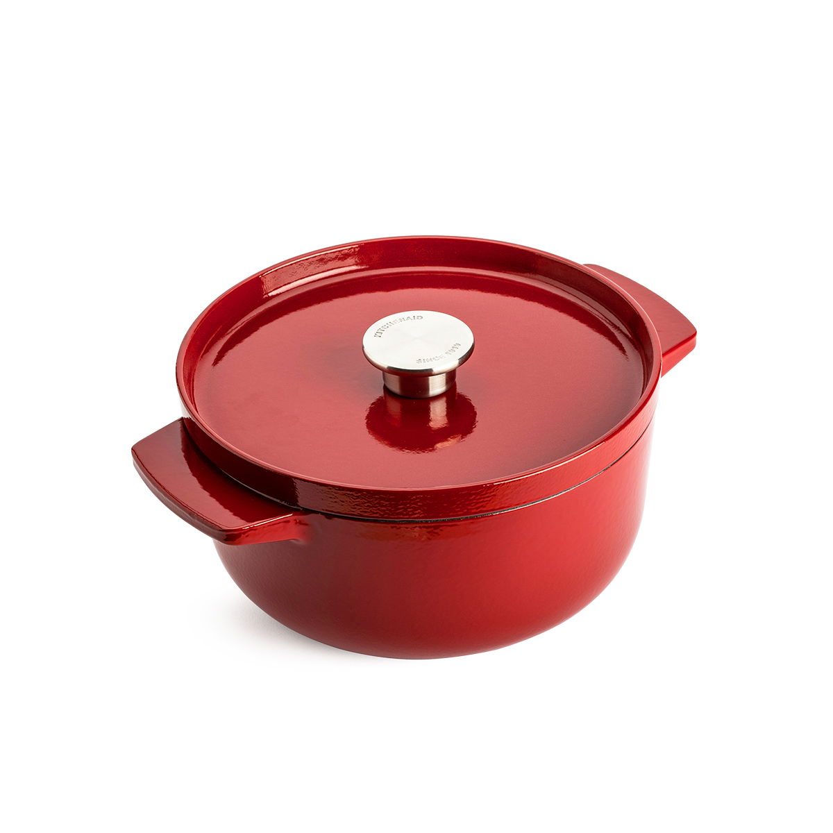 KITCHENAID Empire Red 3,3 l - garnek żeliwny z pokrywką
