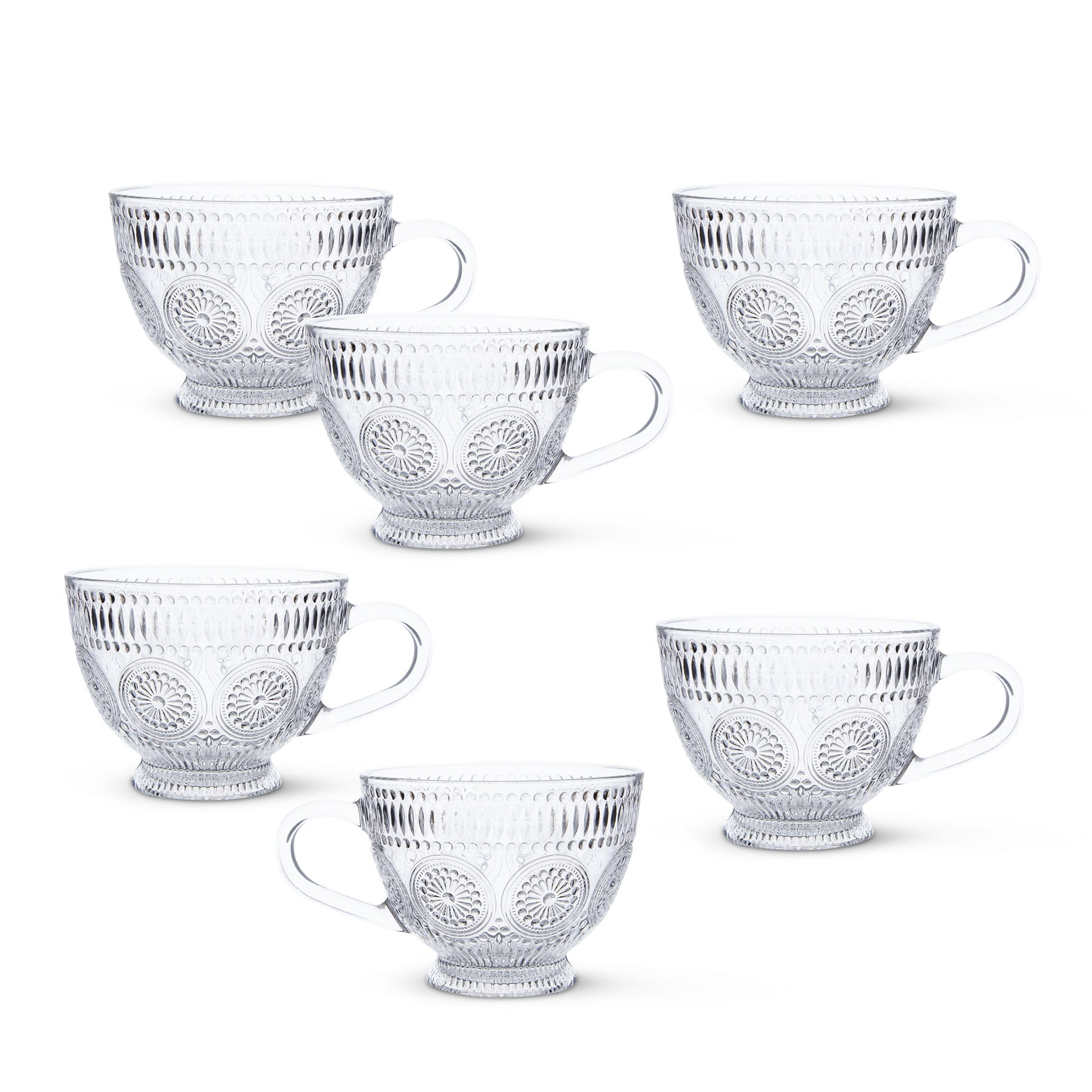 Skleněné hrnky DAISY 430 ml 6 ks