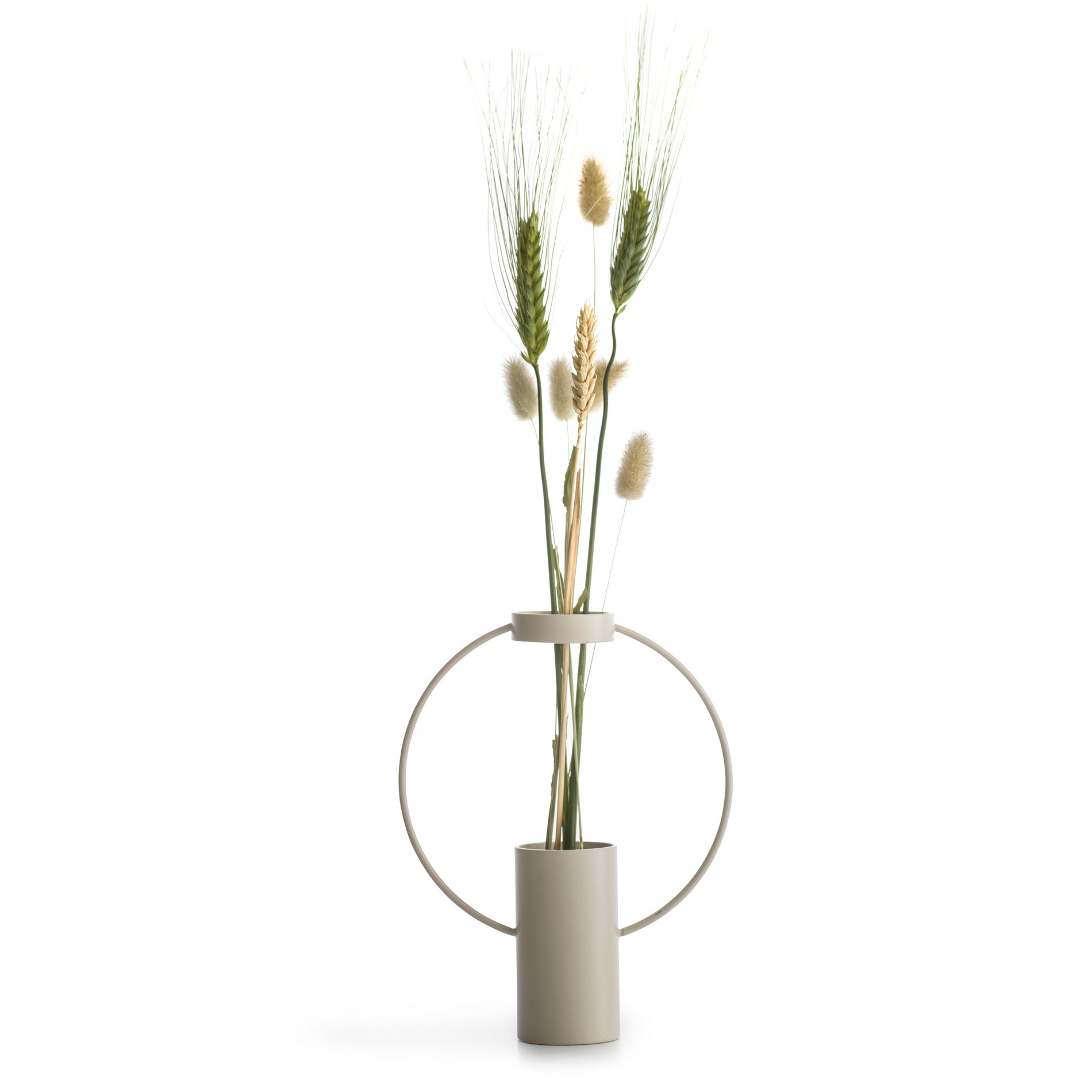 SAGAFORM Interior Moon 21 cm béžová - kovová váza na květiny