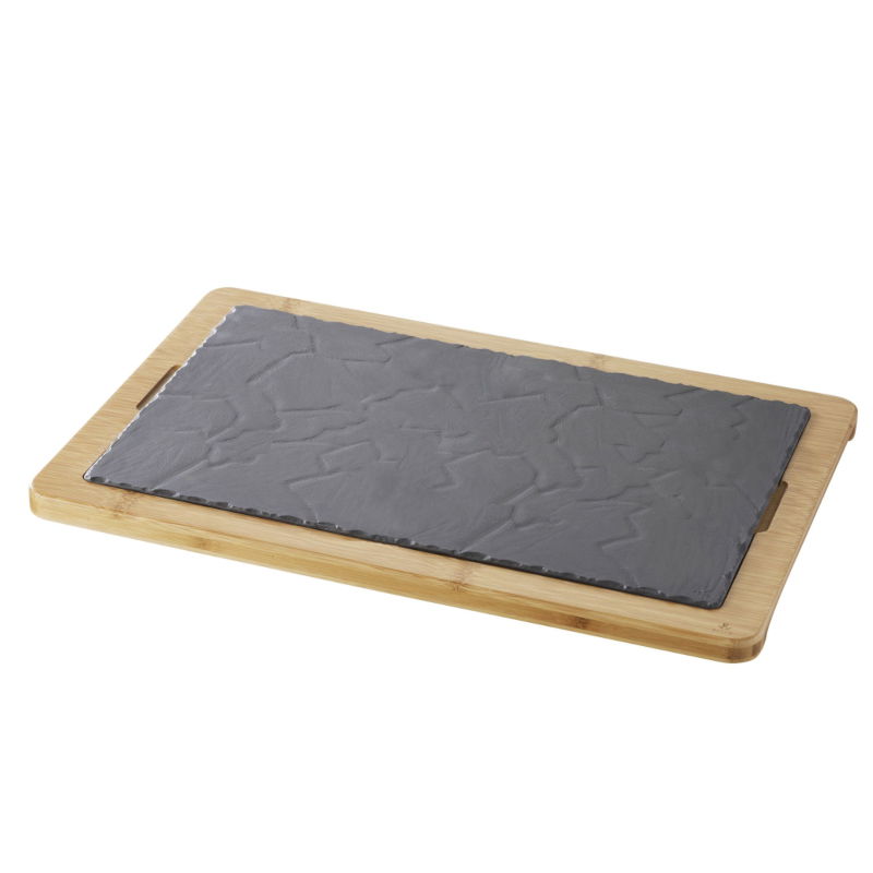 REVOL Basalt 30 x 20 cm czarny – talerz do serwowania przekąsek porcelanowy