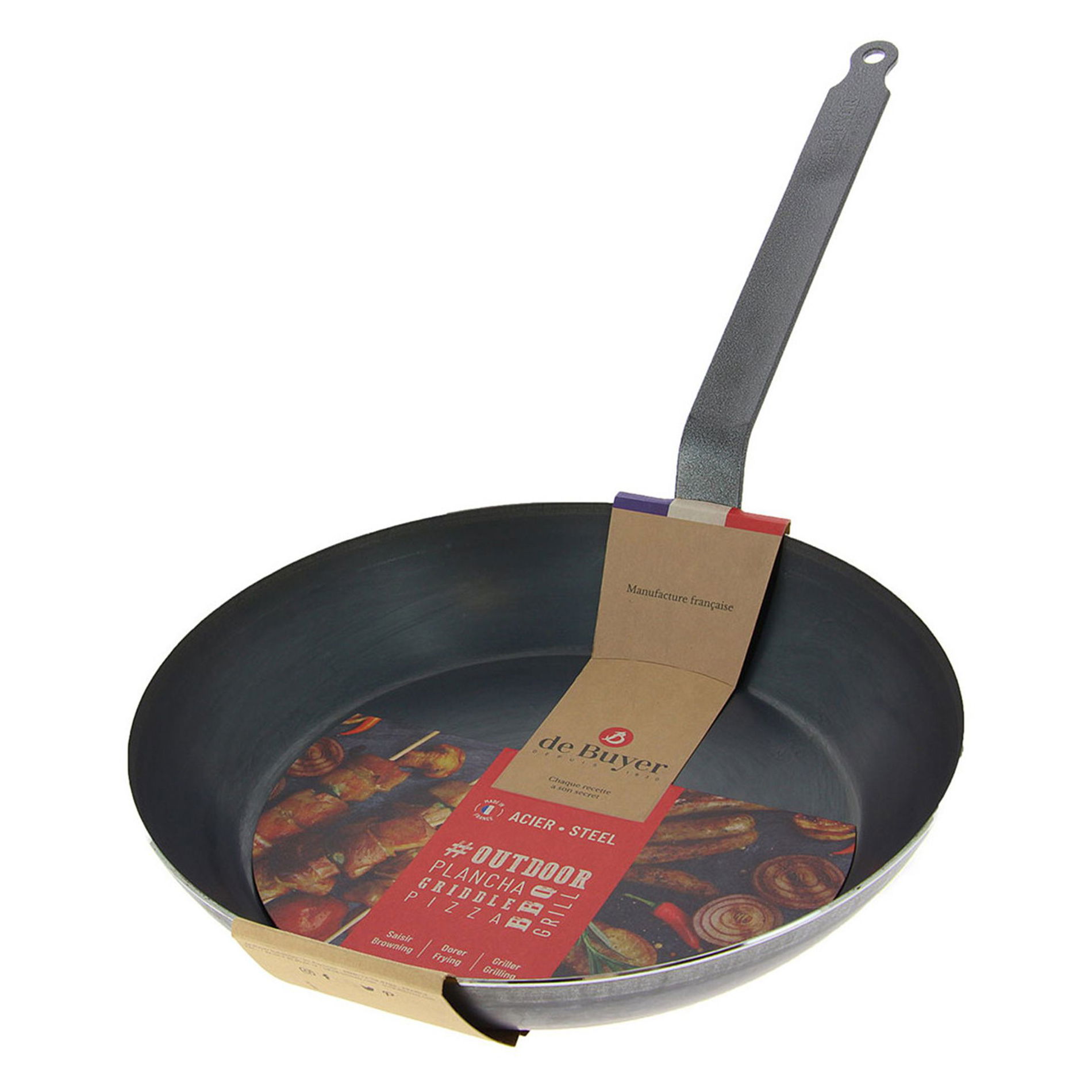 DE BUYER Outdoor 28 cm - pánev z uhlíkové oceli